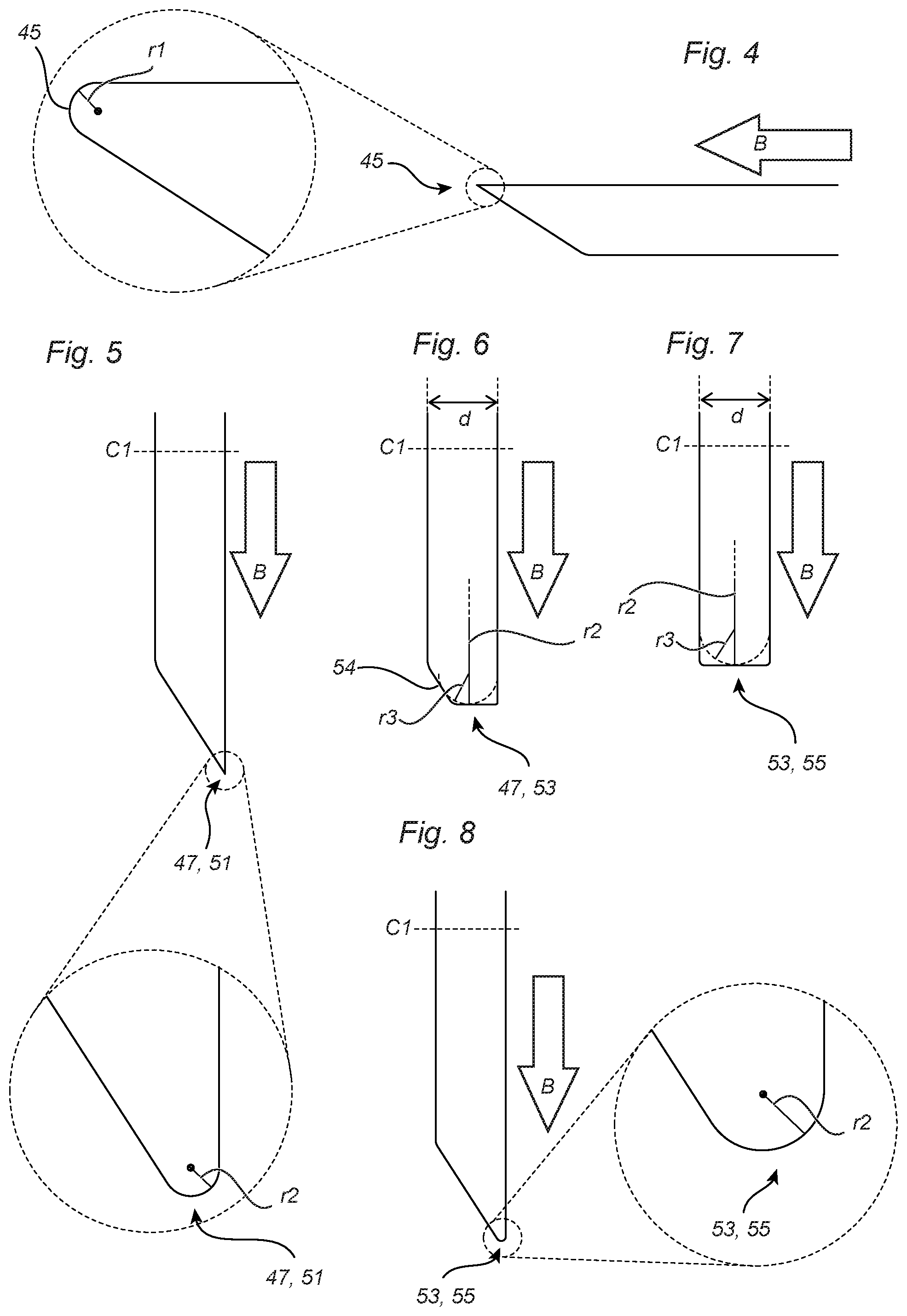 Patent US12365040 Figure 5 – Chainsaw cutting link, a saw chain comprising such a cutting link, a method for manufacturing of a cutting link, and a method of grinding a cutting link