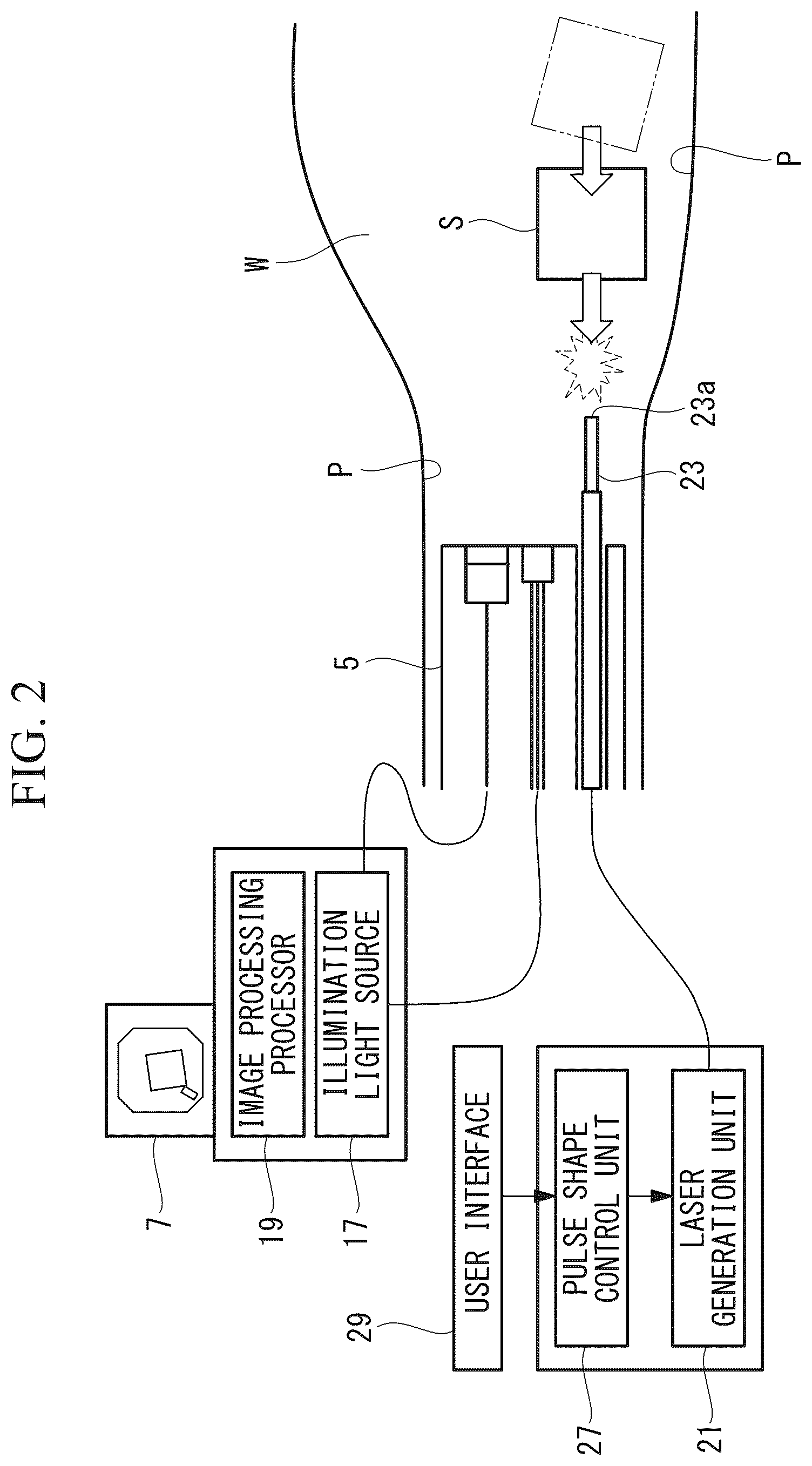 Patent US12365048 Figure 2 – Output adjustment device for lithotripsy apparatus, suction force generation method, and attracting method