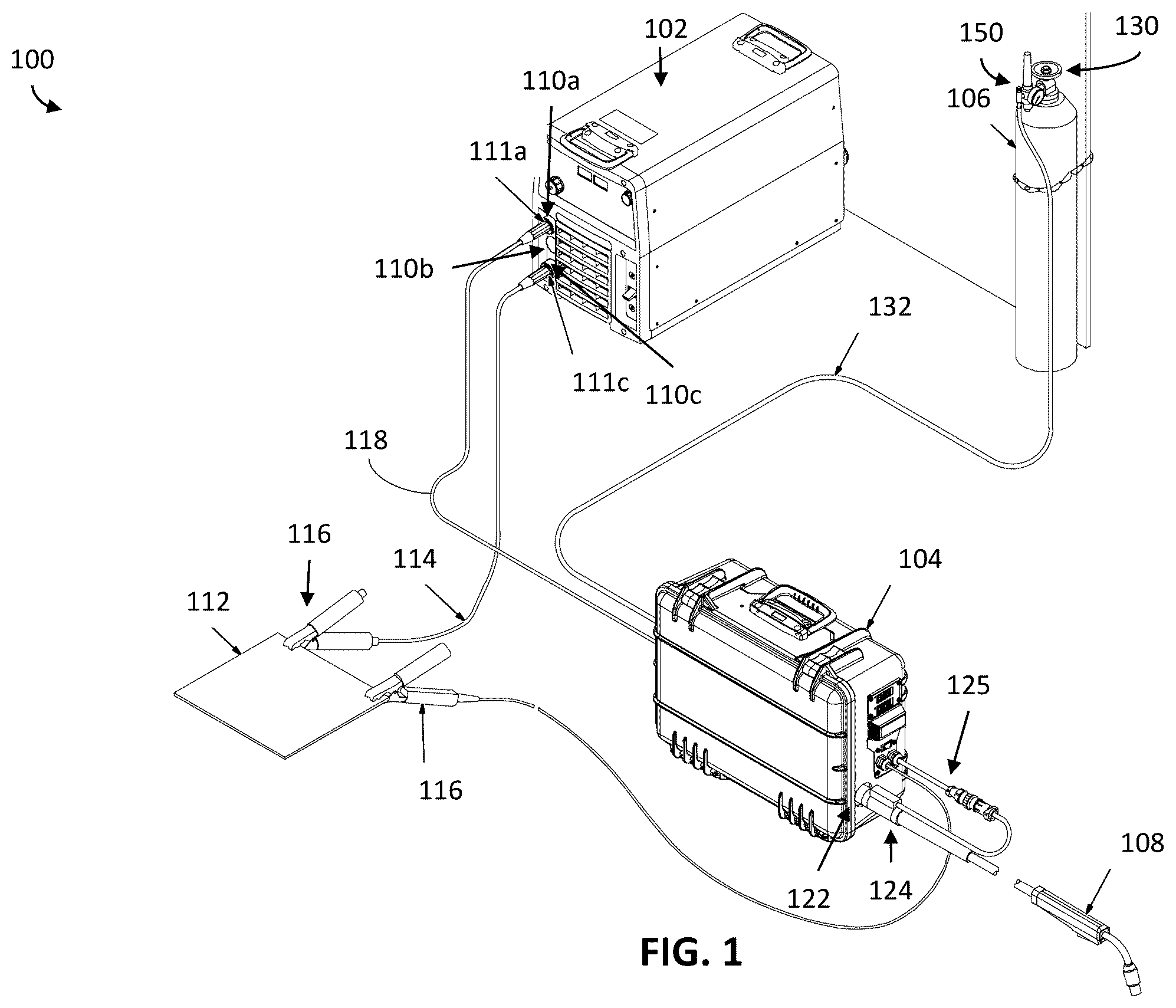 Patent US12365052 Figure 1 – Smart manifolds for welding-type systems