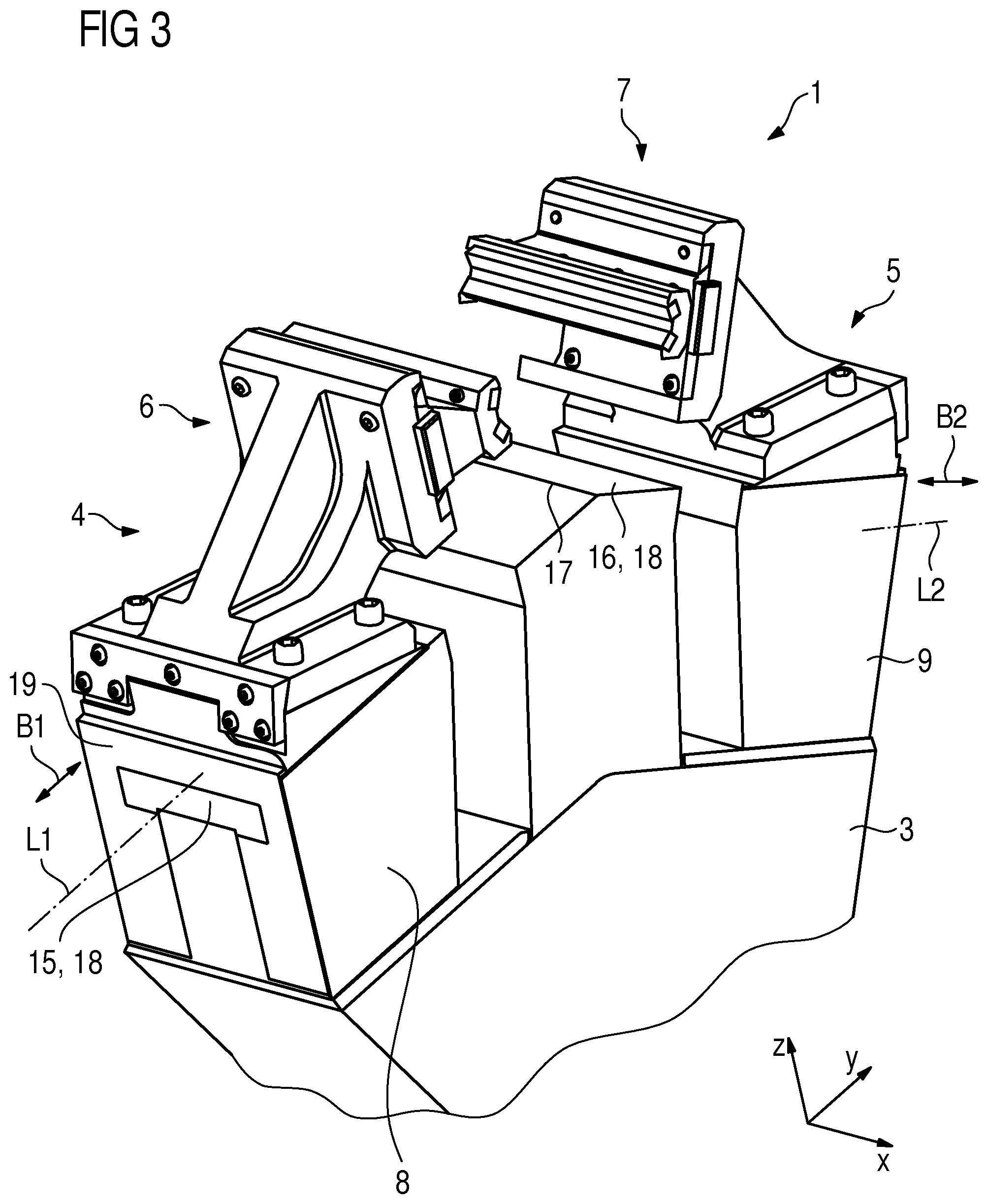 Patent US12365058 Figure 3 – Steady rest for supporting a workpiece being machined
