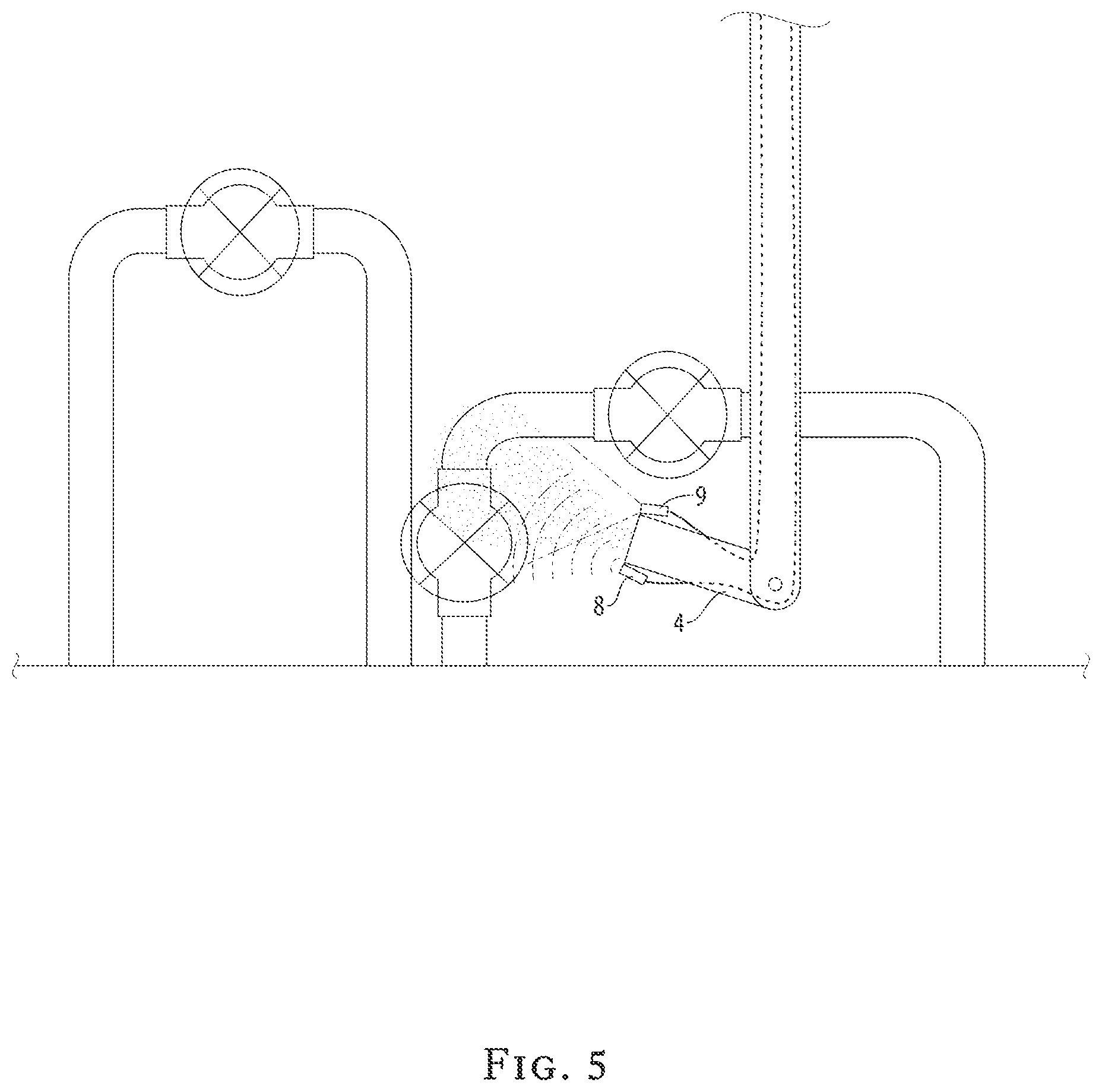 Patent US12365061 Figure 4 – System for blast-cleaning a barge deck, sides, and fittings