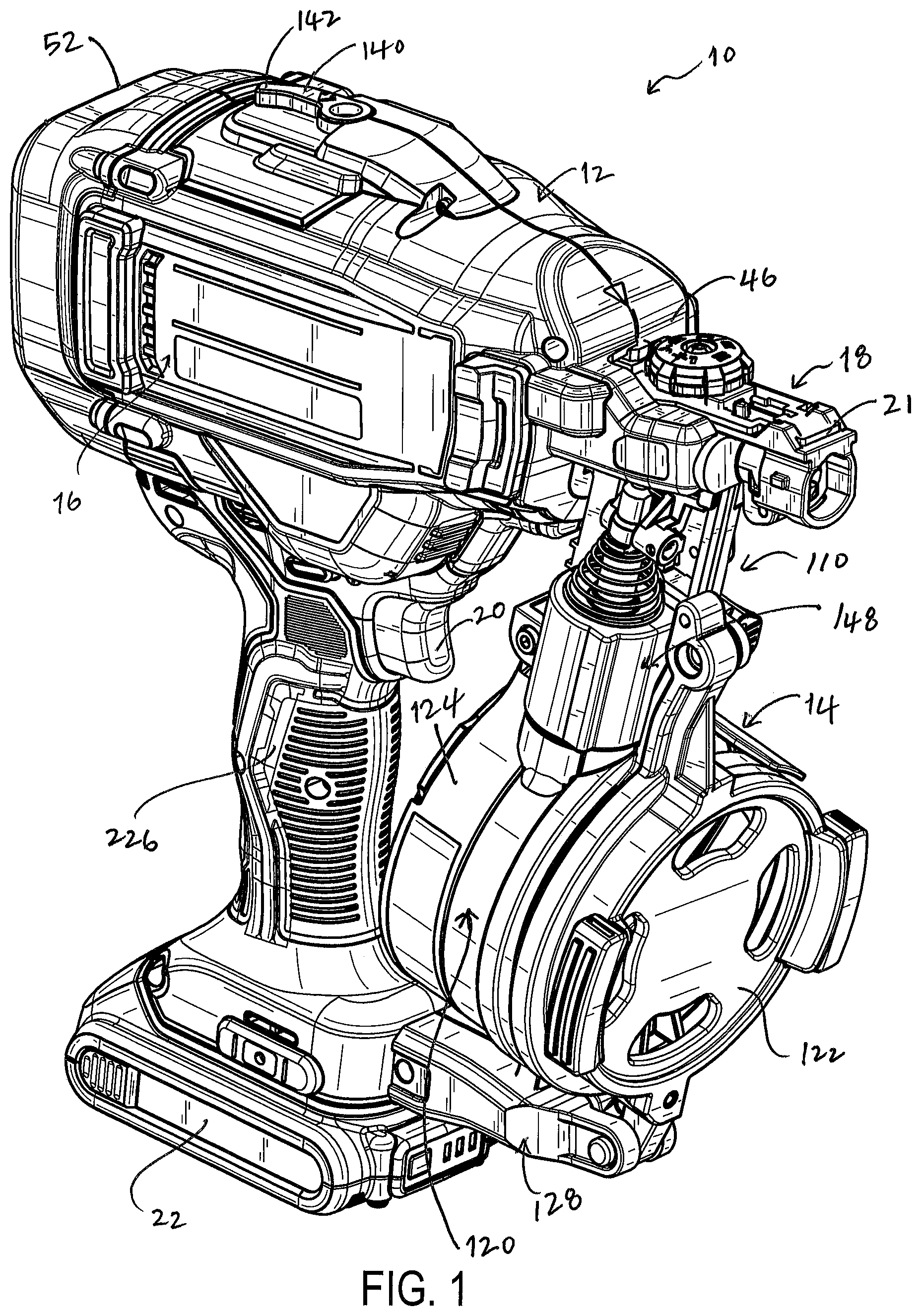 Patent US12365069 Figure 1 – Power tool