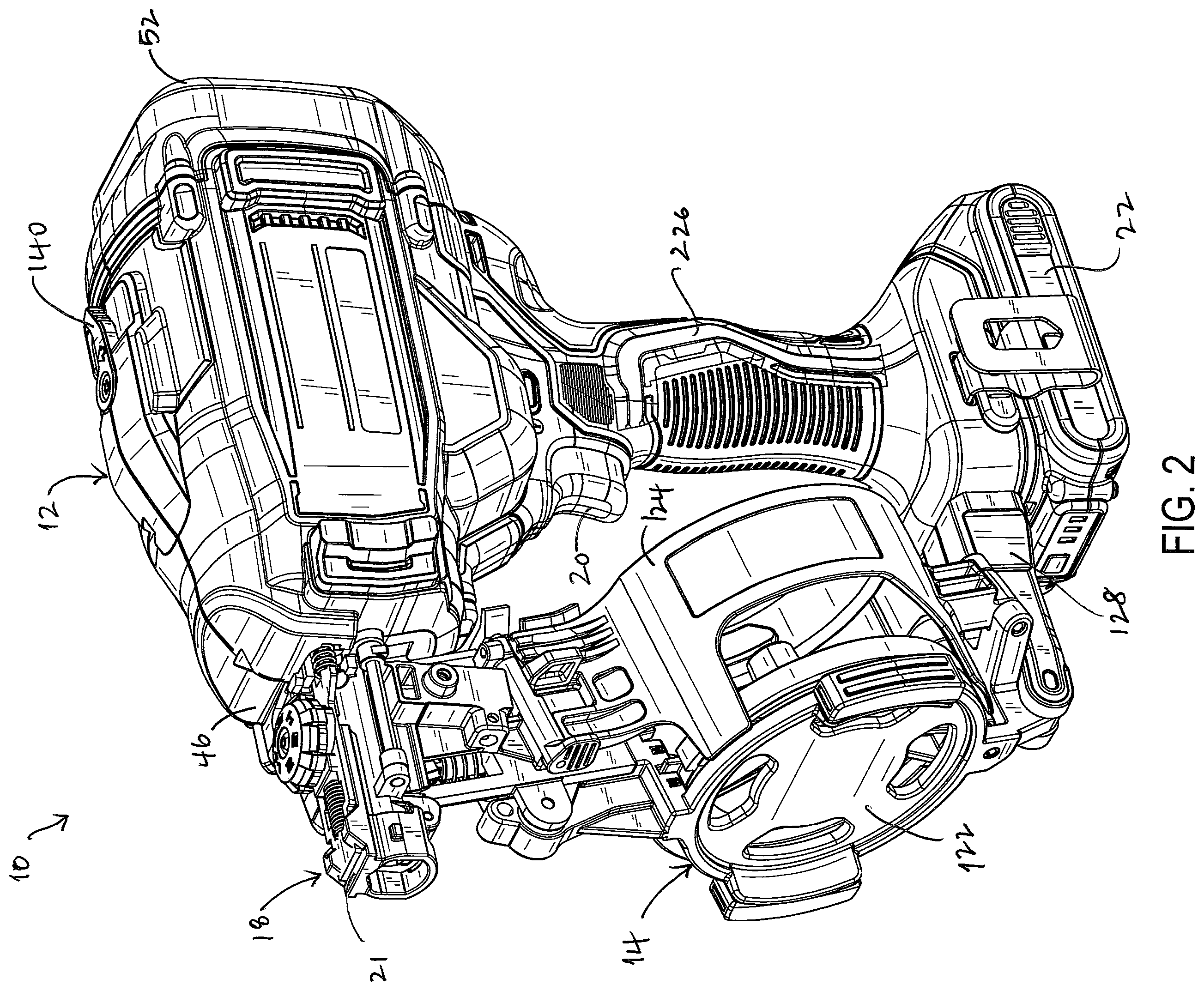 Patent US12365069 Figure 2 – Power tool
