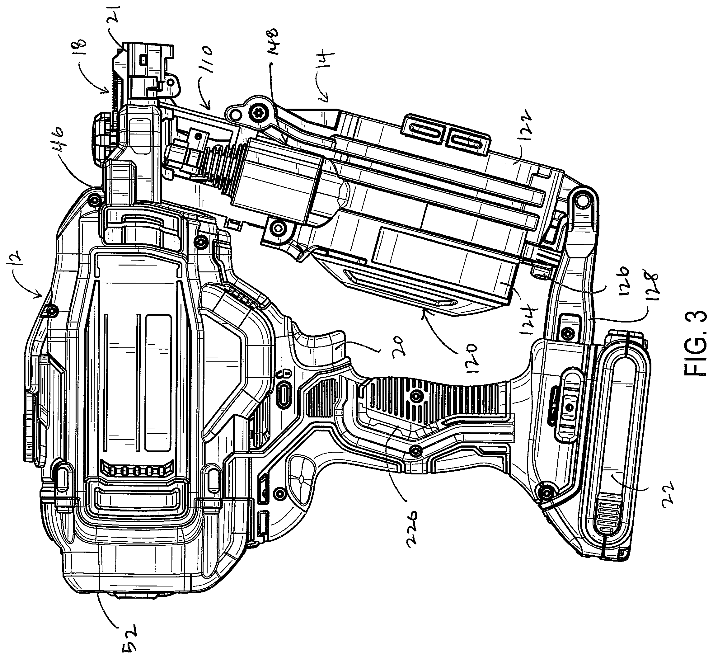 Patent US12365069 Figure 3 – Power tool