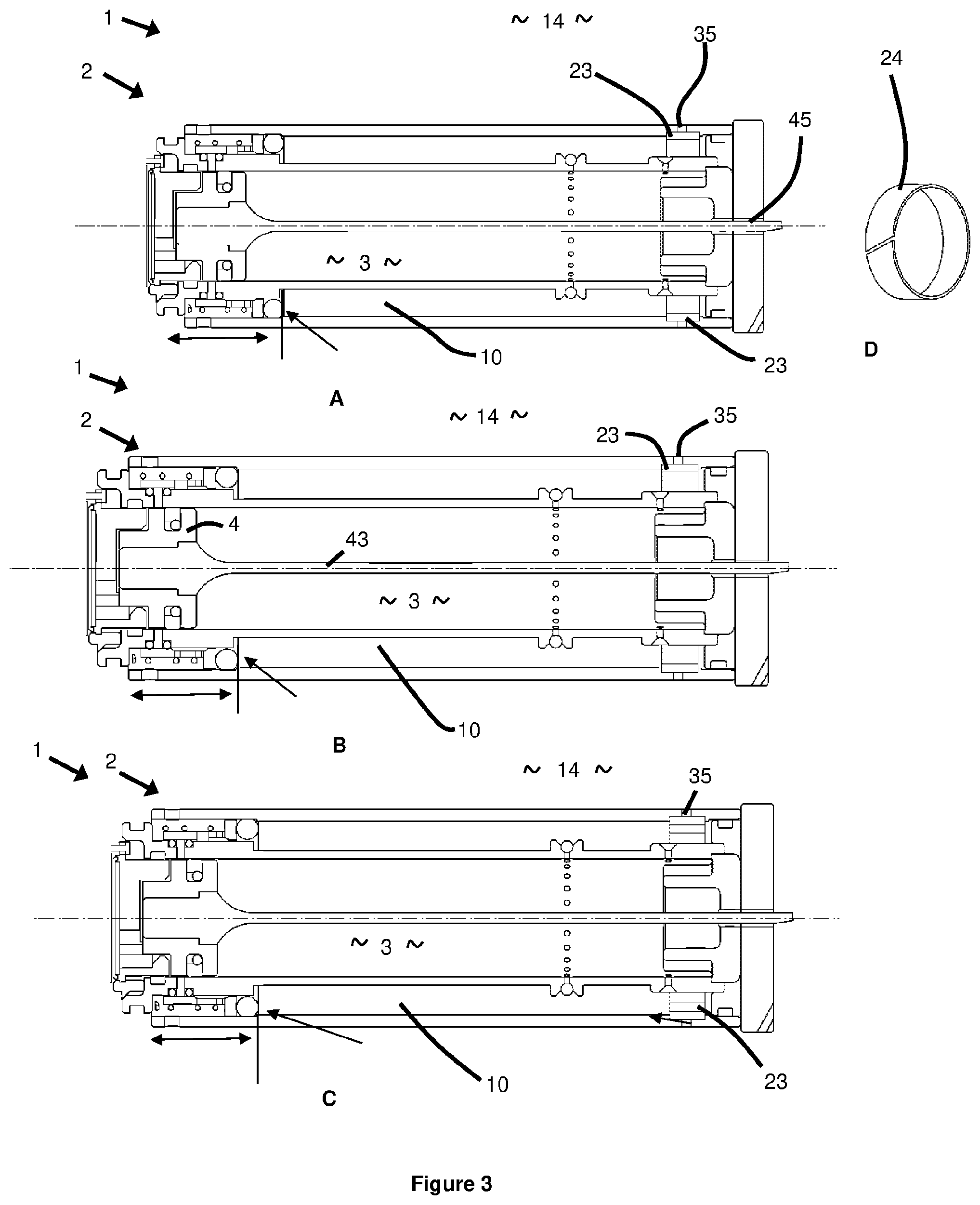 Patent US12365070 Figure 3 – Exhaust valves for pressurised fluid operated devices