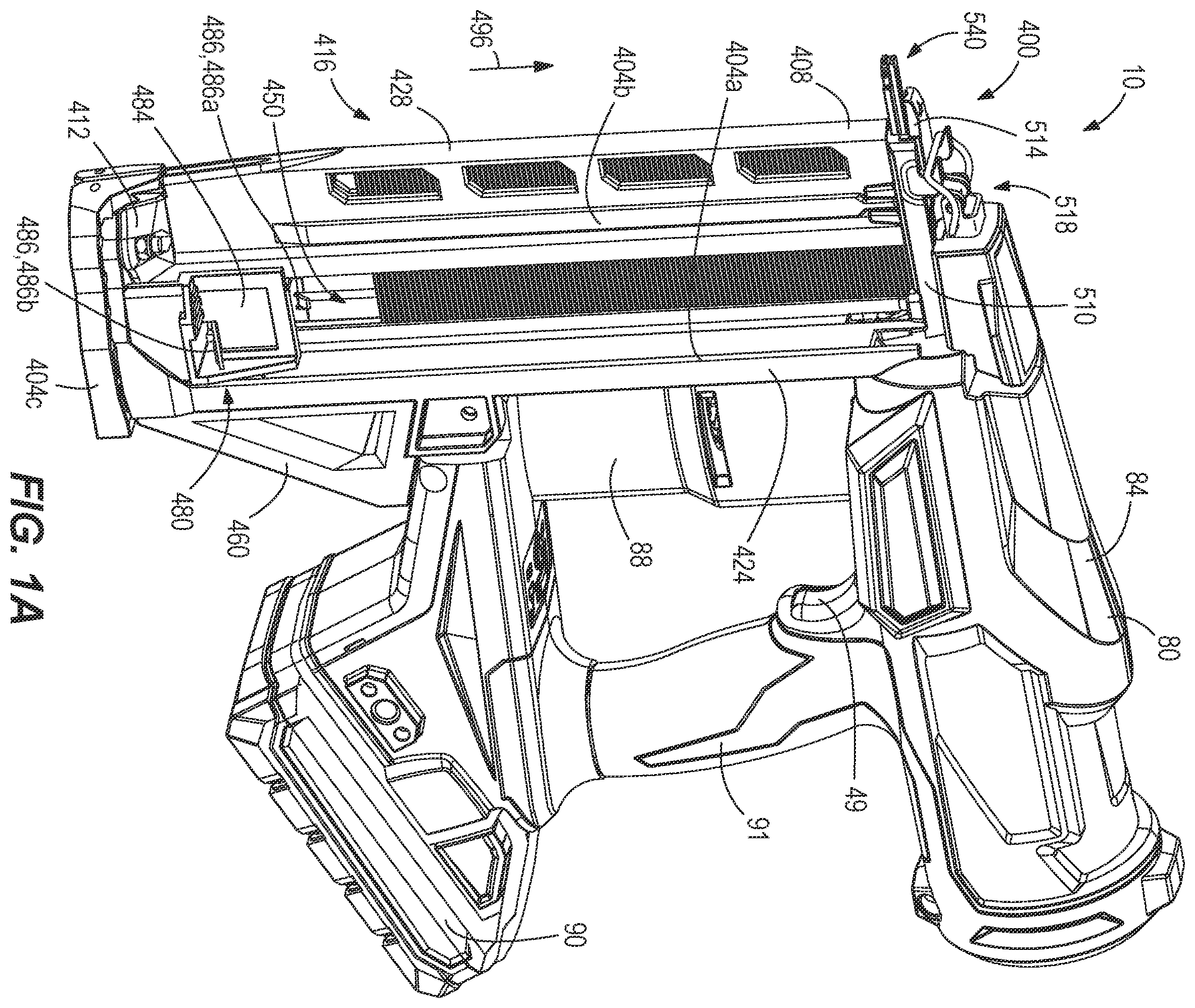 Patent US12365072 Figure 1 – Powered fastener driver