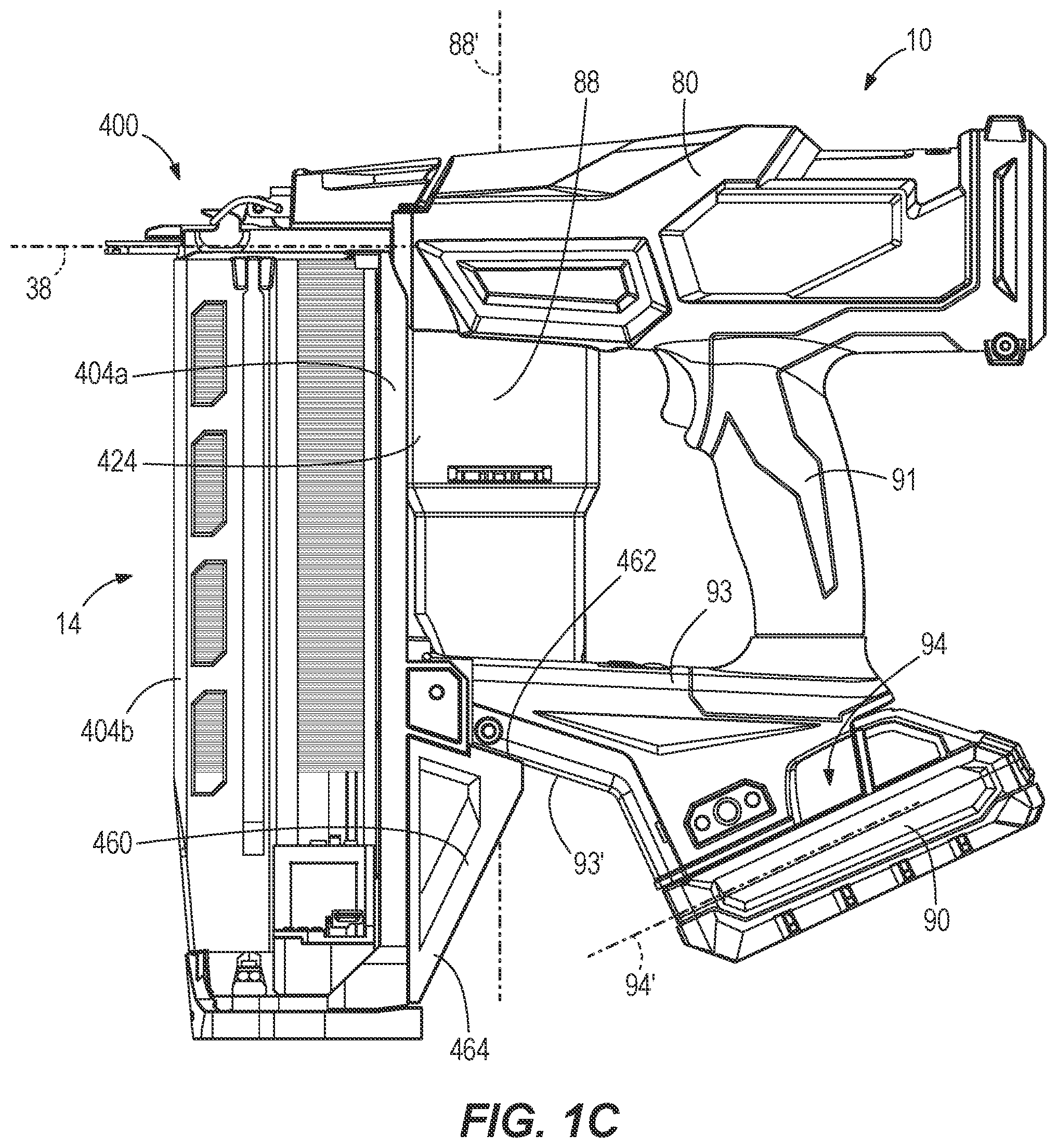 Patent US12365072 Figure 3 – Powered fastener driver