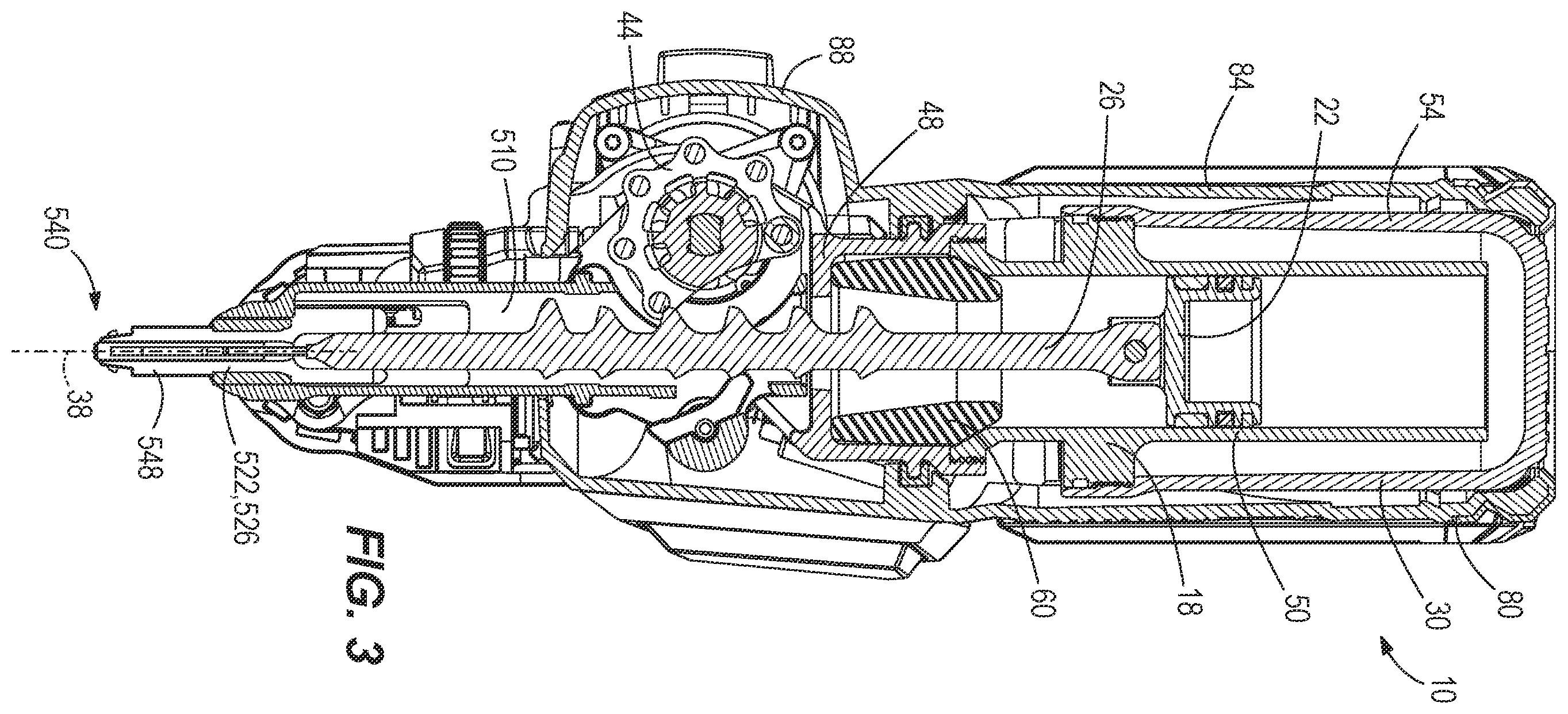 Patent US12365072 Figure 5 – Powered fastener driver