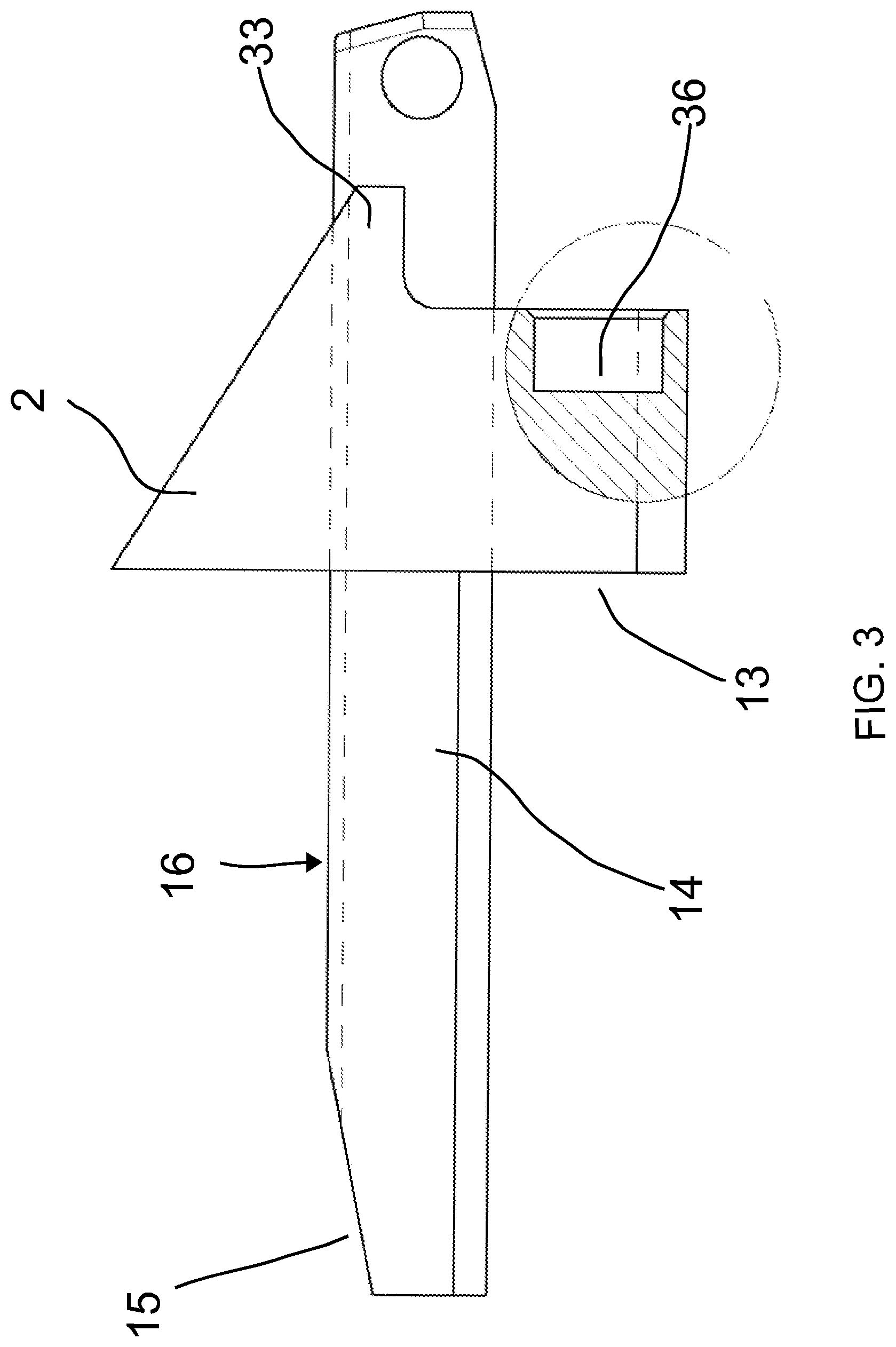 Patent US12365073 Figure 3 – Nail driving tool, movable guide element, stationary guide element, kit, base for such kit, system, and retrofitting system