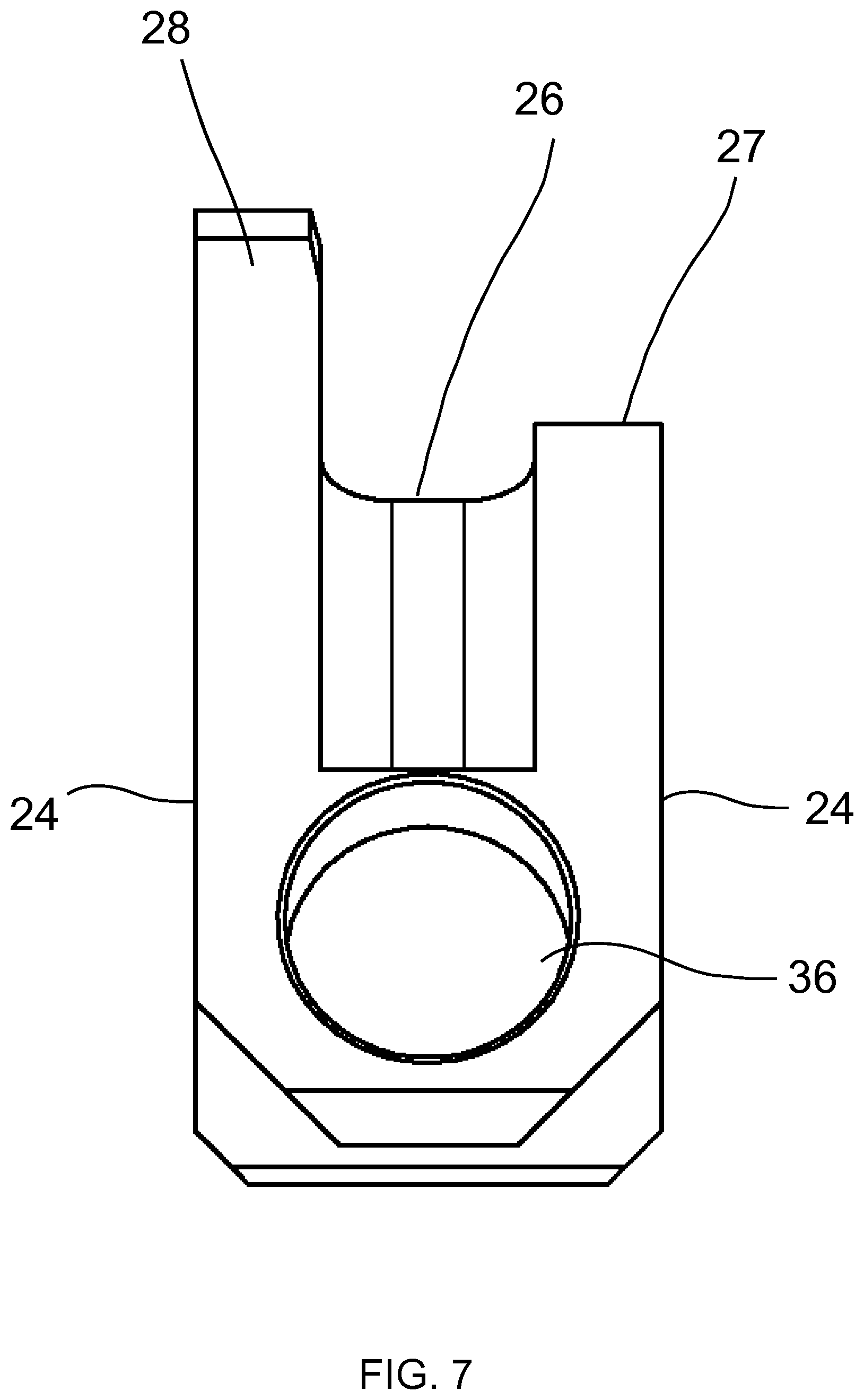 Patent US12365073 Figure 7 – Nail driving tool, movable guide element, stationary guide element, kit, base for such kit, system, and retrofitting system