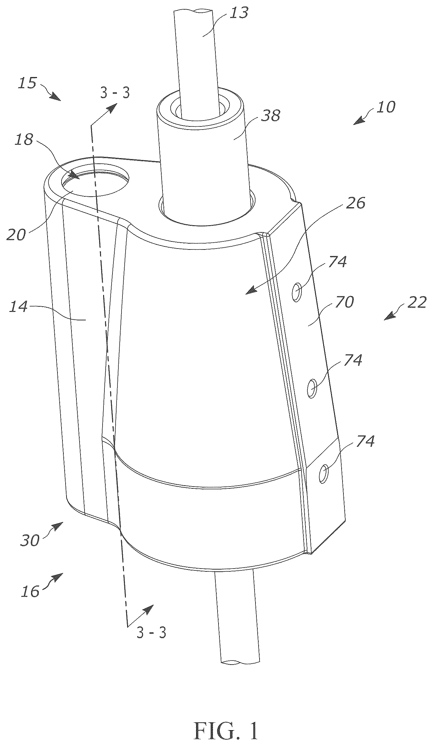 Patent US12365074 Figure 1 – Attachment for powered hammer