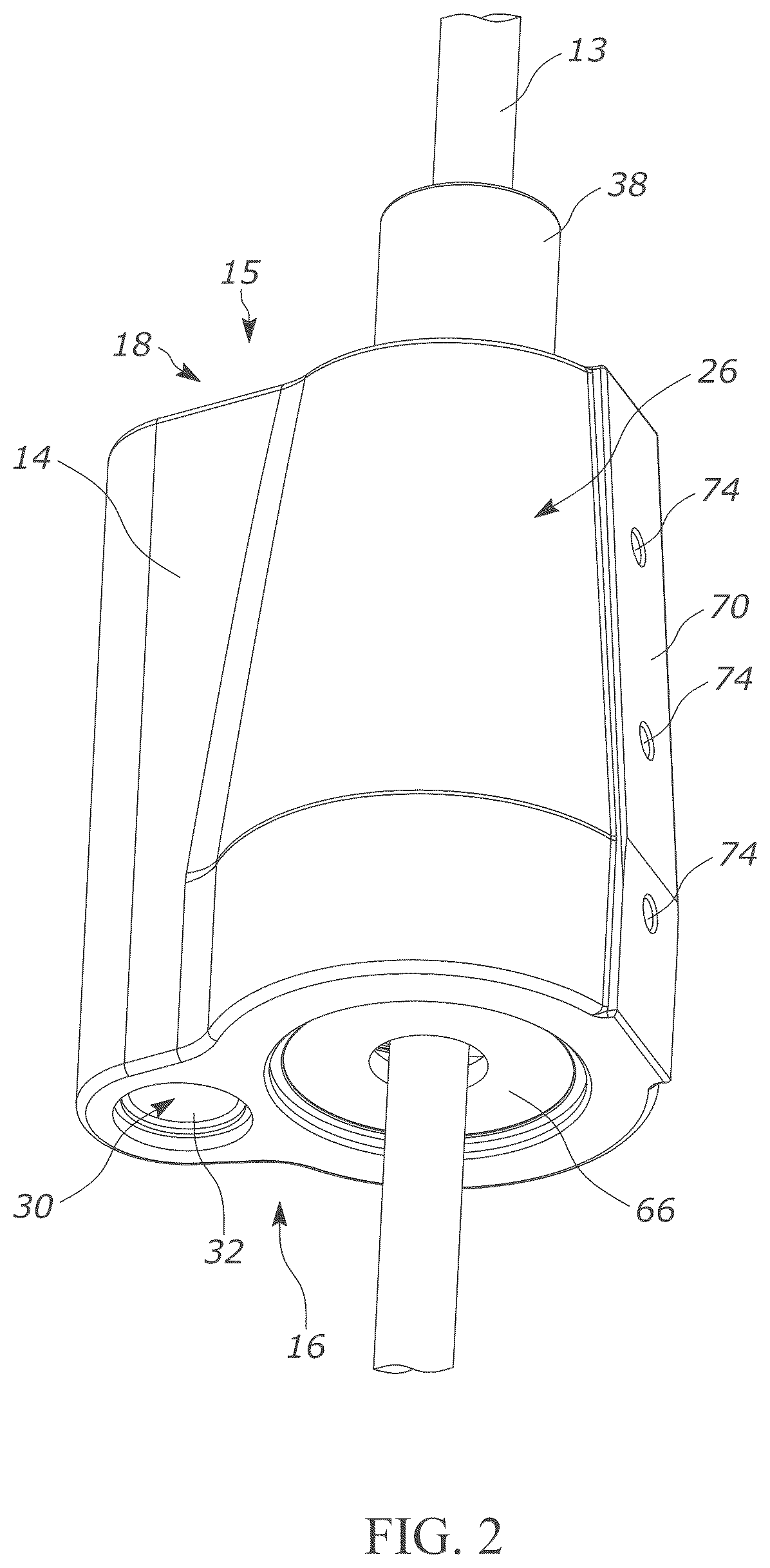 Patent US12365074 Figure 3 – Attachment for powered hammer
