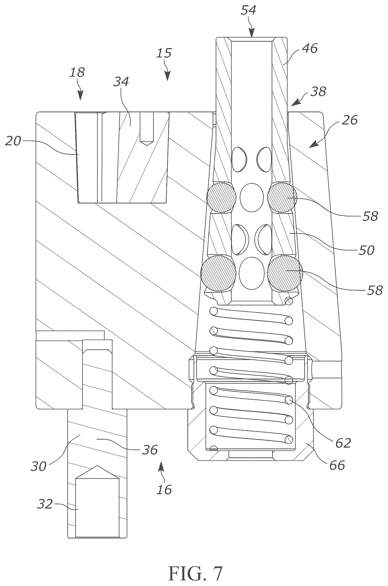 Patent US12365074 Figure 8 – Attachment for powered hammer
