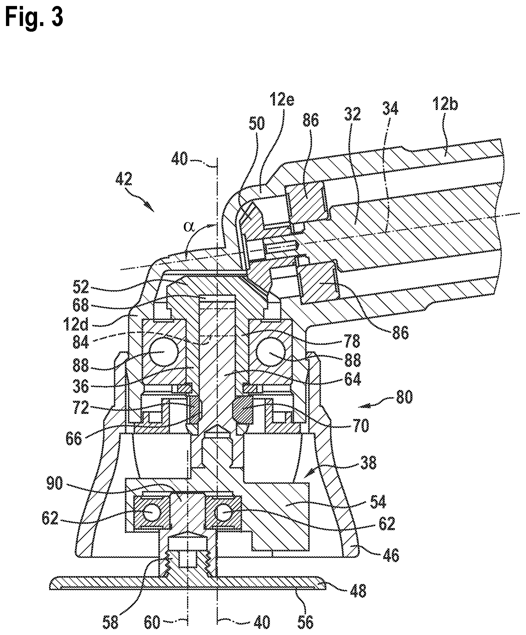 Patent US12365075 Figure 2 – Hand-held power tool as well as axial holding arrangement and working element for such a power tool