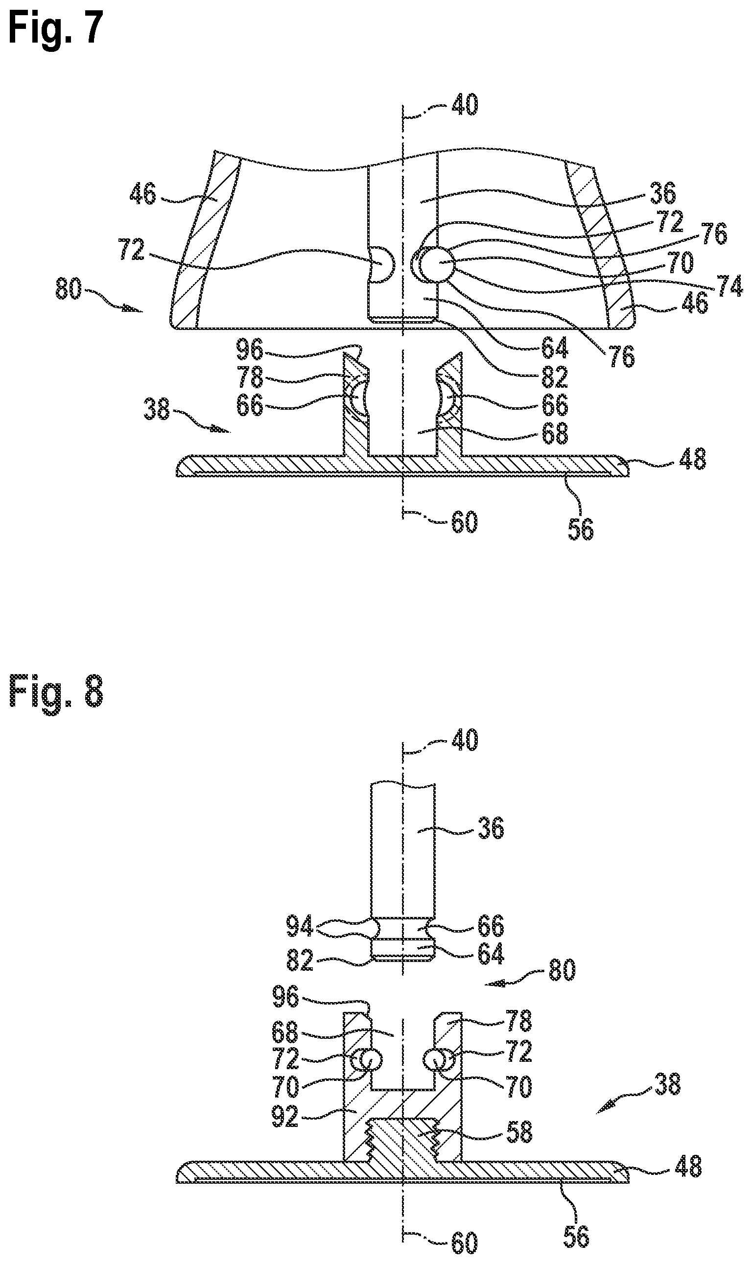Patent US12365075 Figure 5 – Hand-held power tool as well as axial holding arrangement and working element for such a power tool