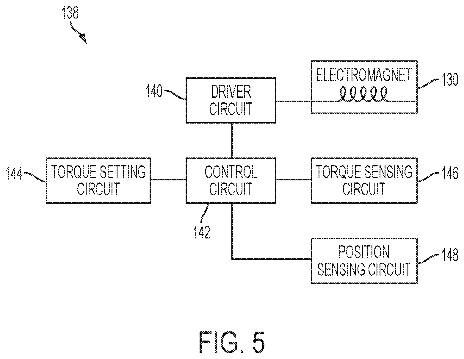 Patent US12365076 Figure 5 – Electromagnetic actuator for power tool