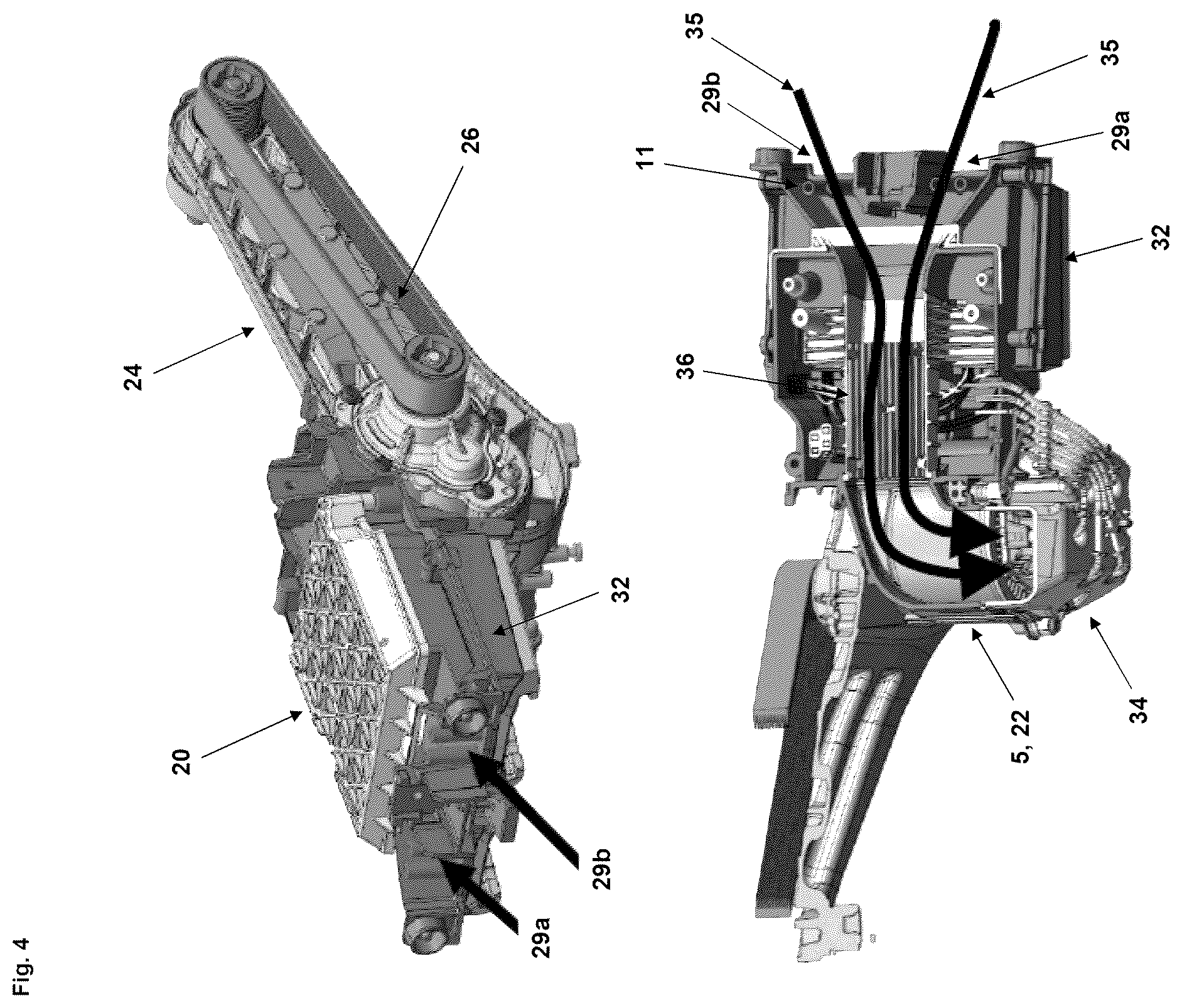 Patent US12365078 Figure 4 – Power tool having an air cooling system andmethod for cooling components of a power tool