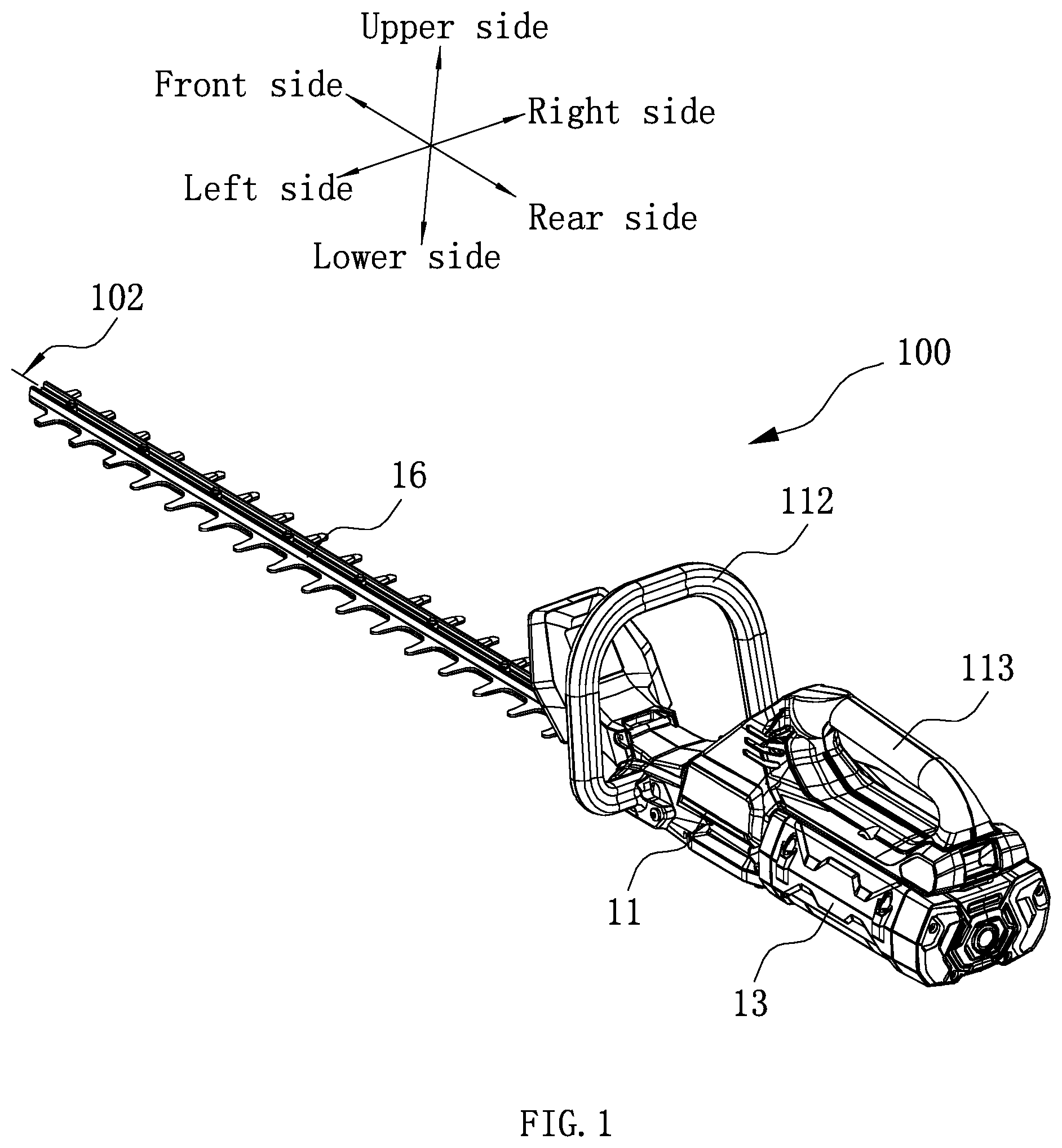 Patent US12365079 Figure 1 – Handheld garden tool