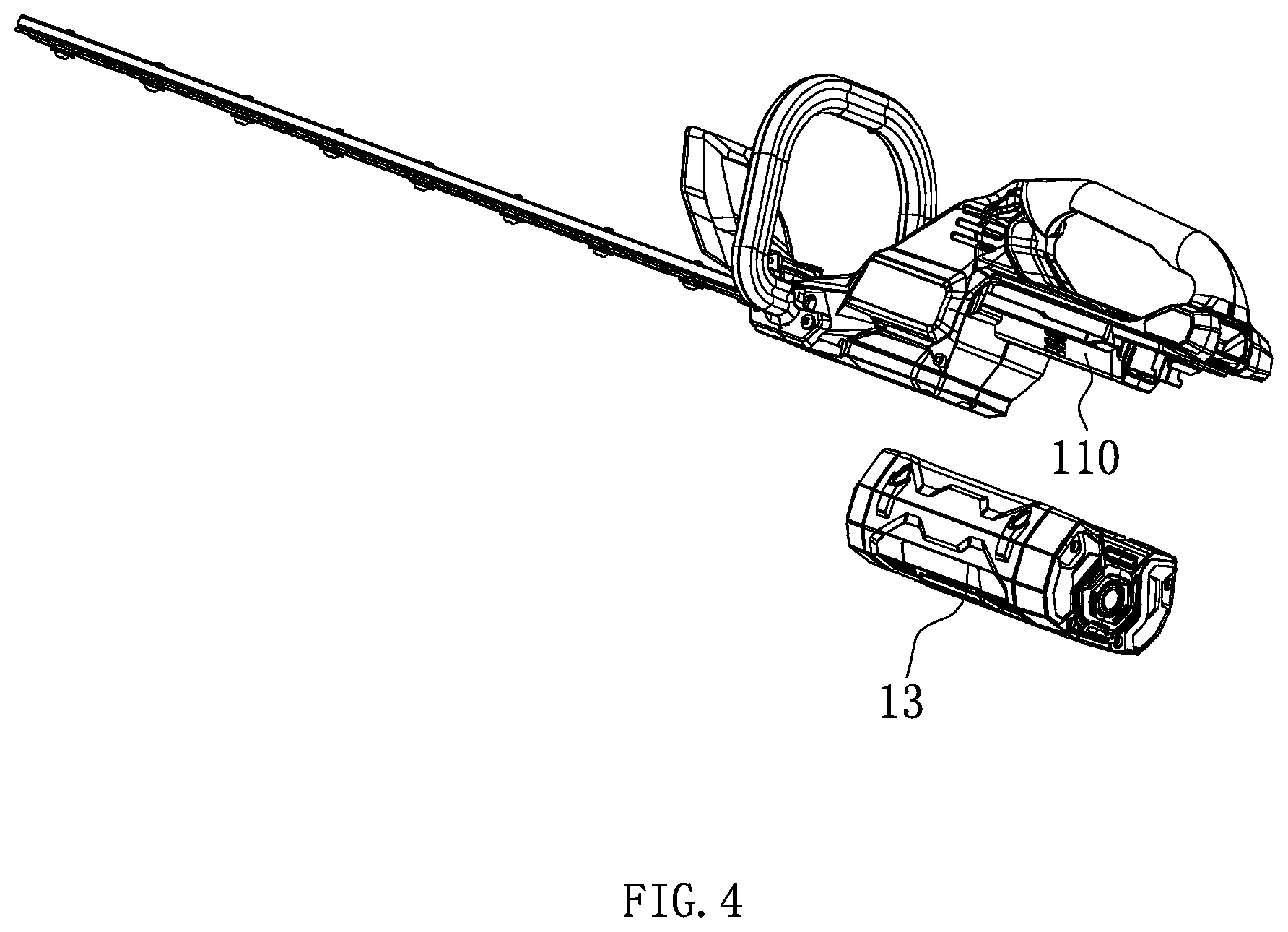 Patent US12365079 Figure 4 – Handheld garden tool