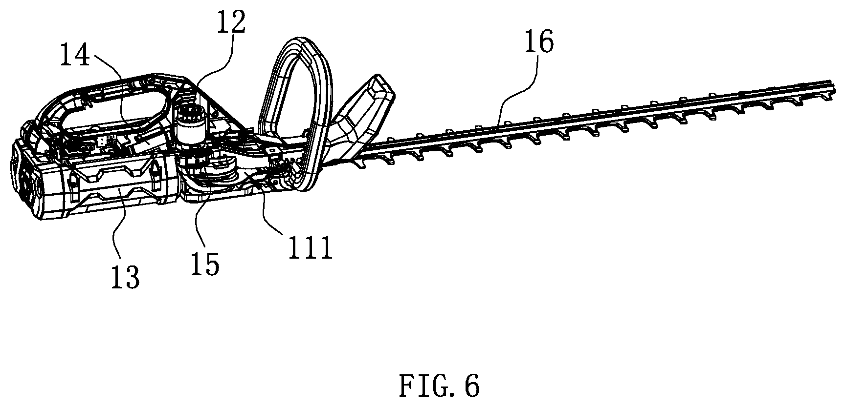 Patent US12365079 Figure 6 – Handheld garden tool