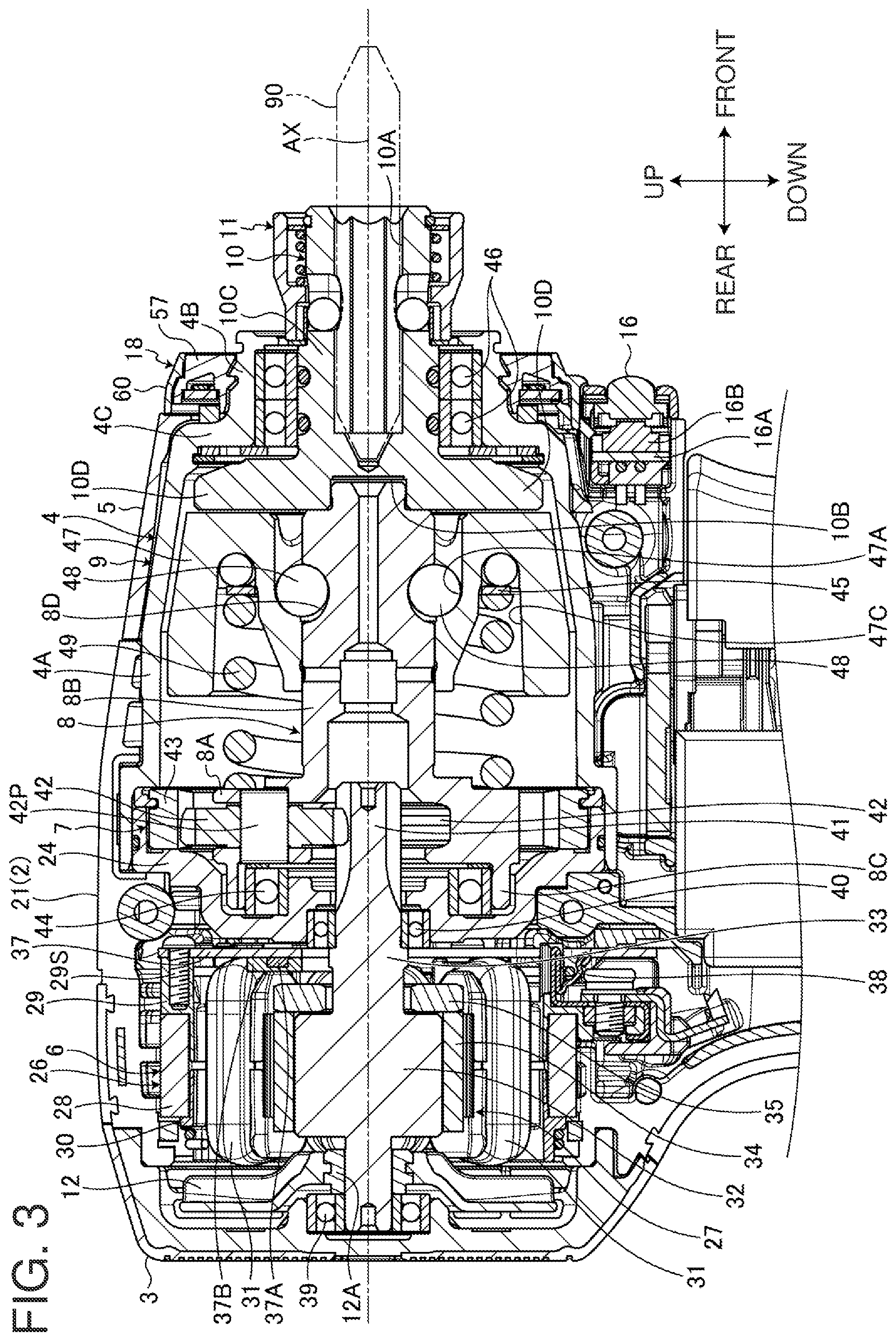 Patent US12365080 Figure 3 – Electric work machine