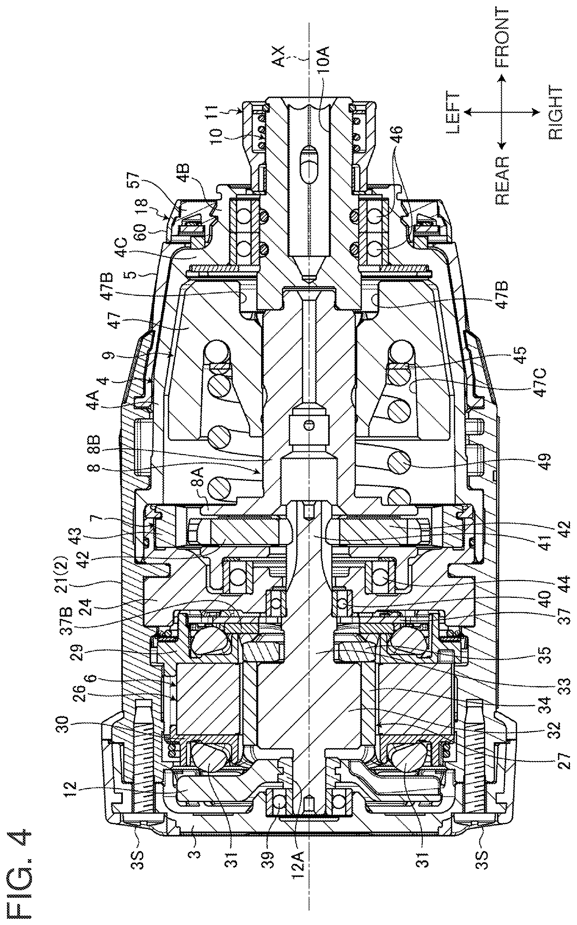 Patent US12365080 Figure 4 – Electric work machine