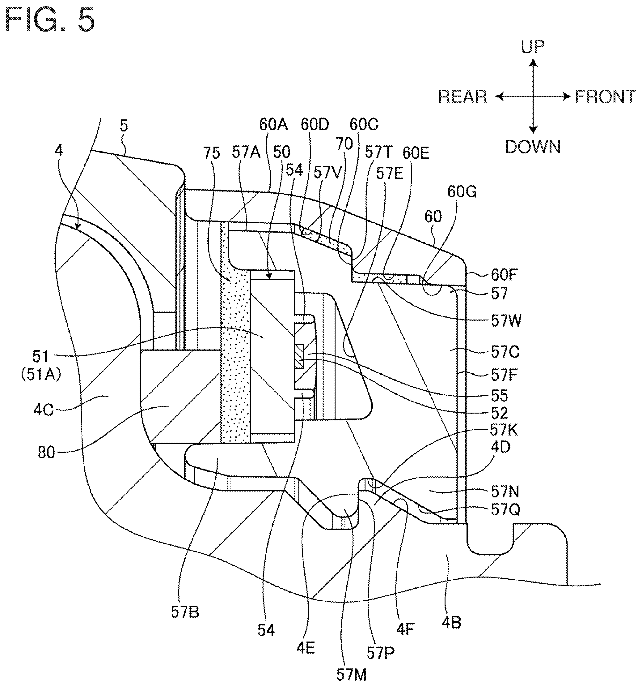 Patent US12365080 Figure 5 – Electric work machine