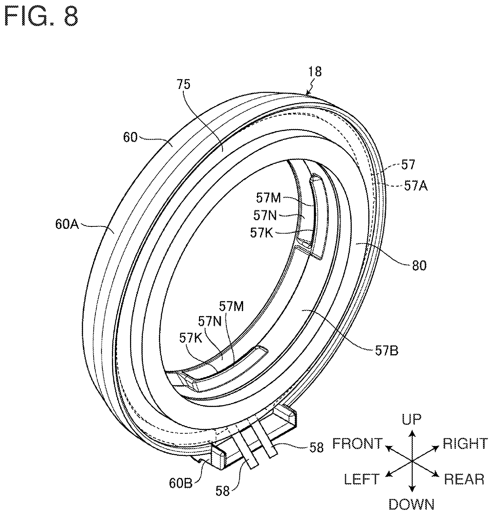 Patent US12365080 Figure 8 – Electric work machine