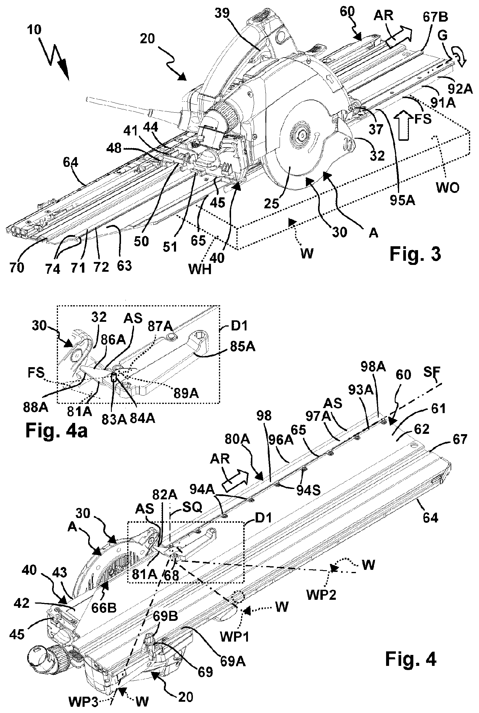 Patent US12365081 Figure 2 – Guide rail for guiding a hand-held power tool