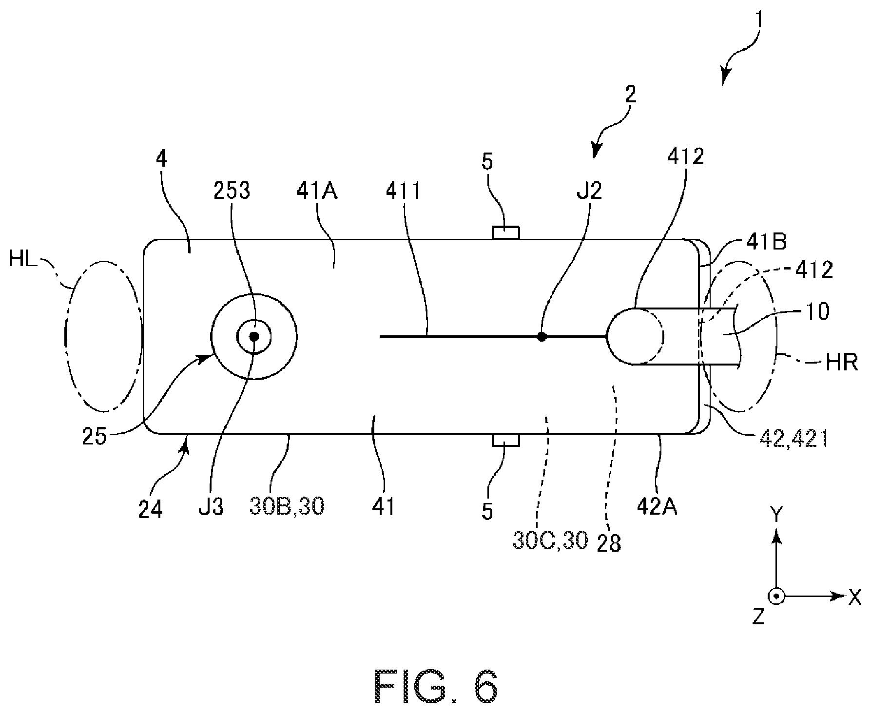 Patent US12365082 Figure 6 – Robot having an arm cover partially covering an arm of the robot