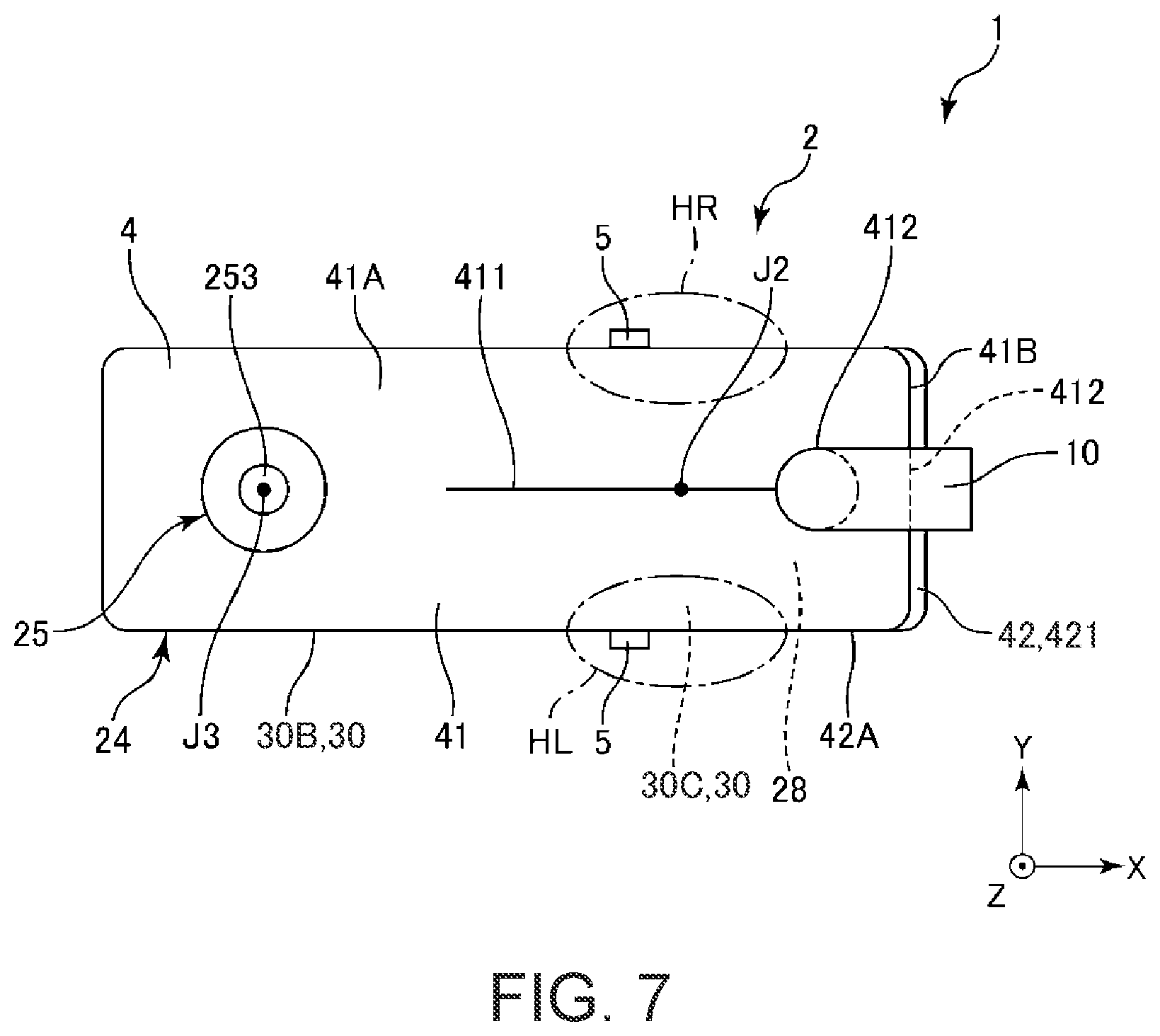 Patent US12365082 Figure 7 – Robot having an arm cover partially covering an arm of the robot