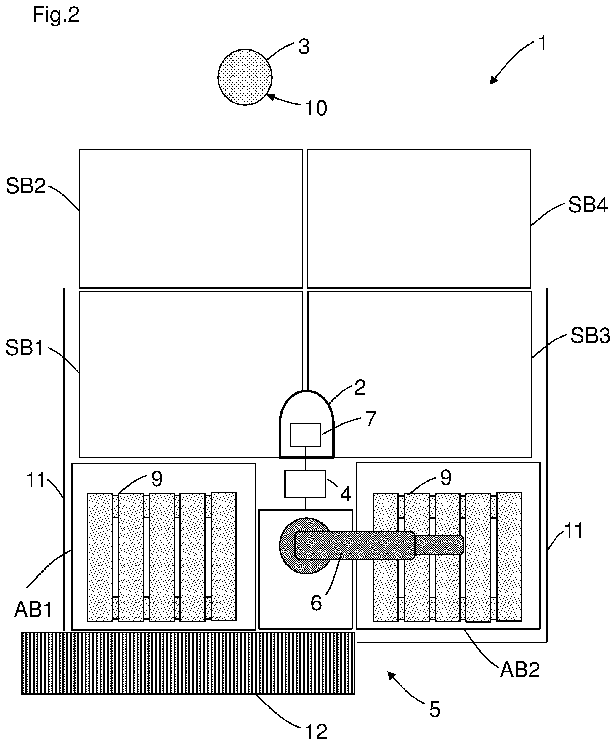 Patent US12365089 Figure 2 – System having a sensor and a method for monitoring a plurality of protected zones