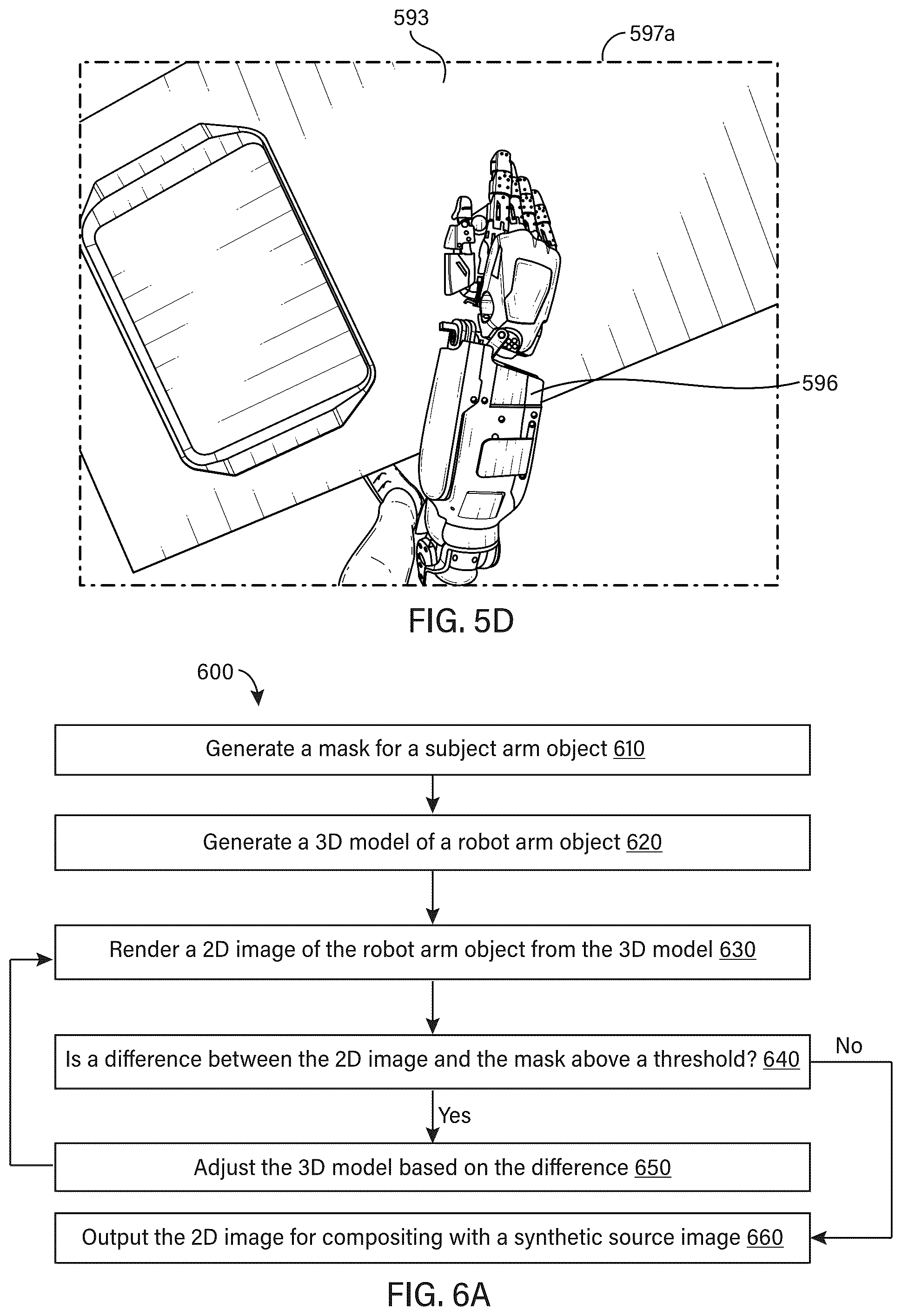 Patent US12365093 Figure 8 – Synthetic robot data generation and model training with the synthetic robot data