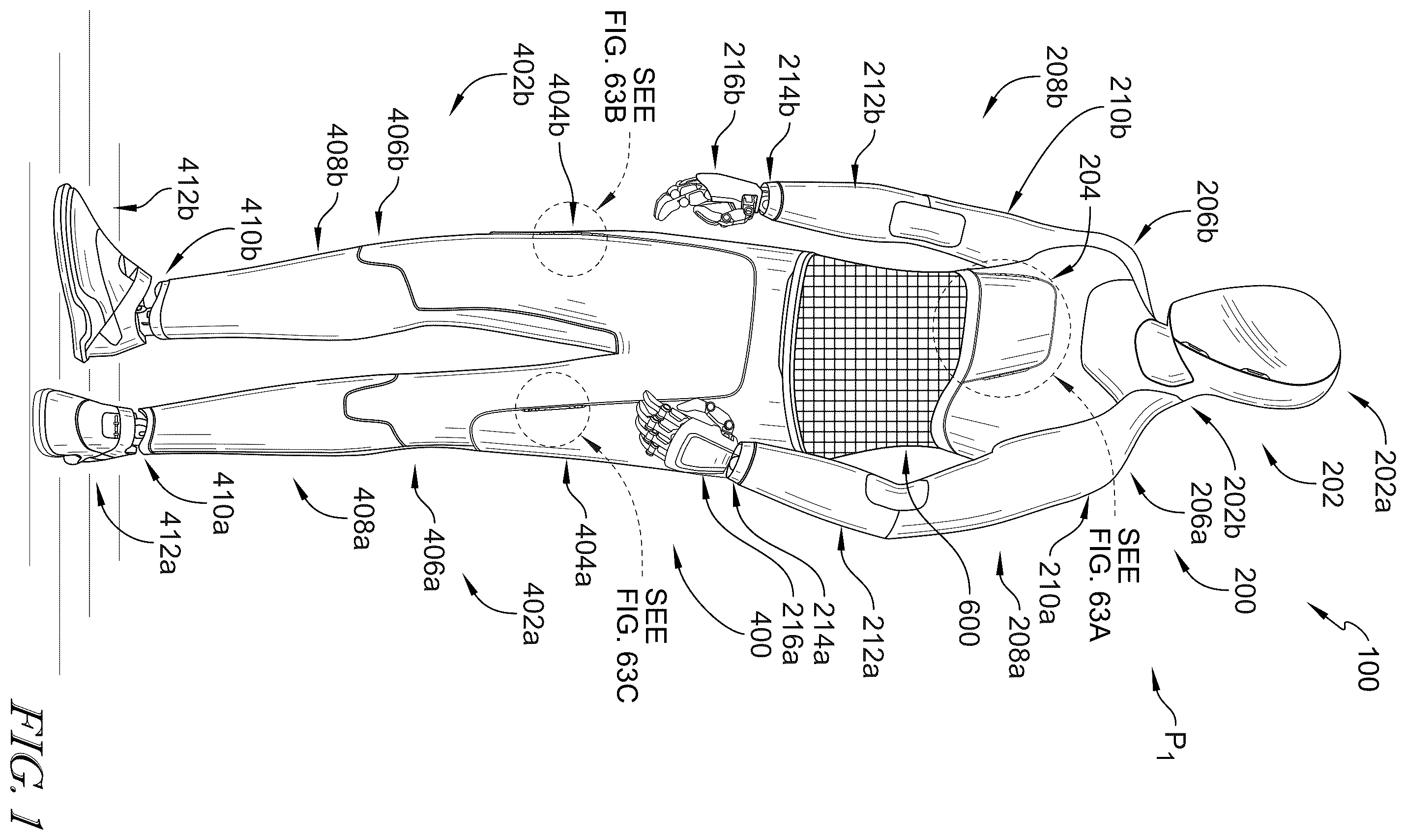 Patent US12365094 — Head and neck assembly for a humanoid robot — Figure 1