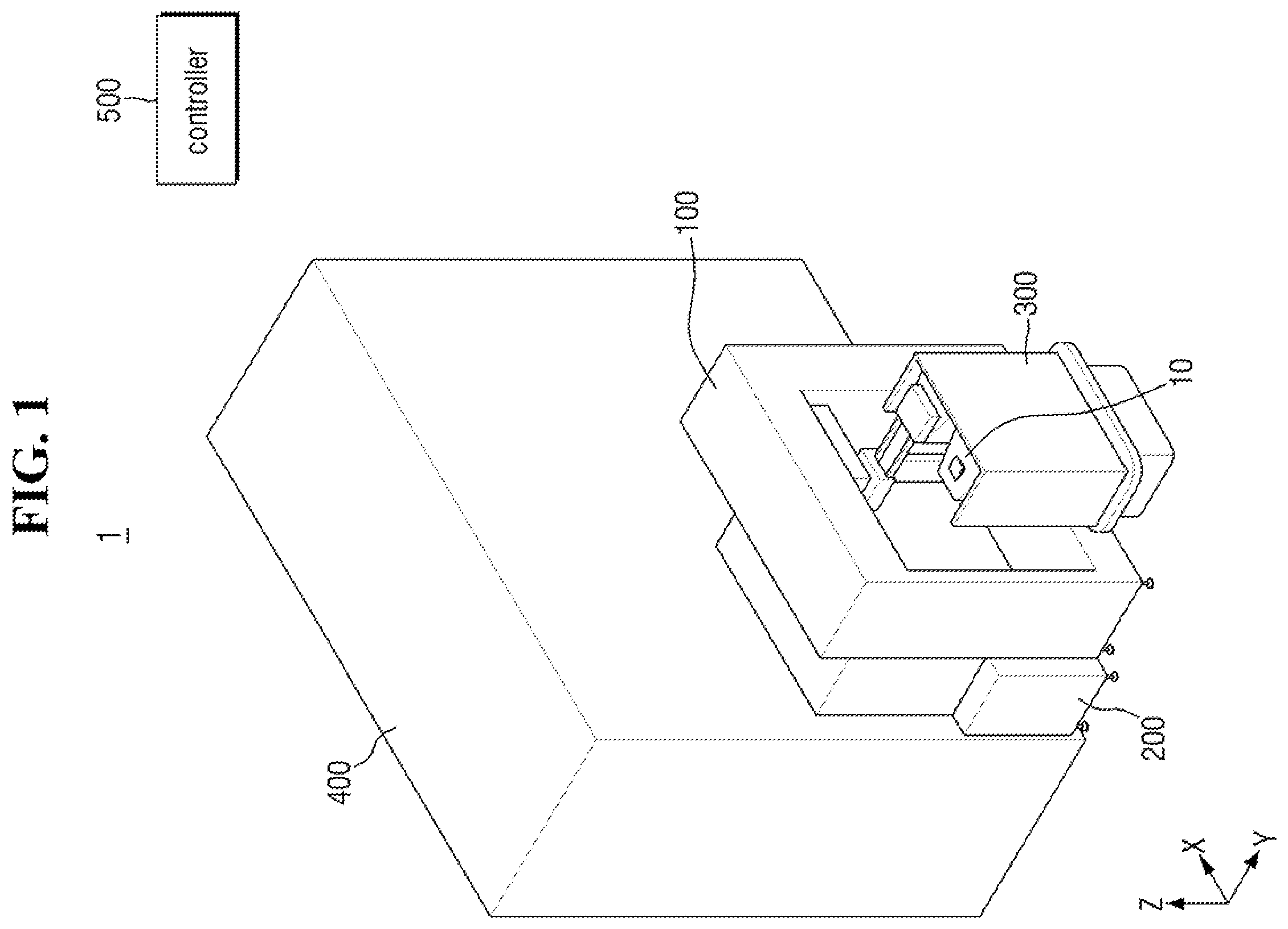 Patent US12365095 Figure 1 – Loader device and substrate transport system