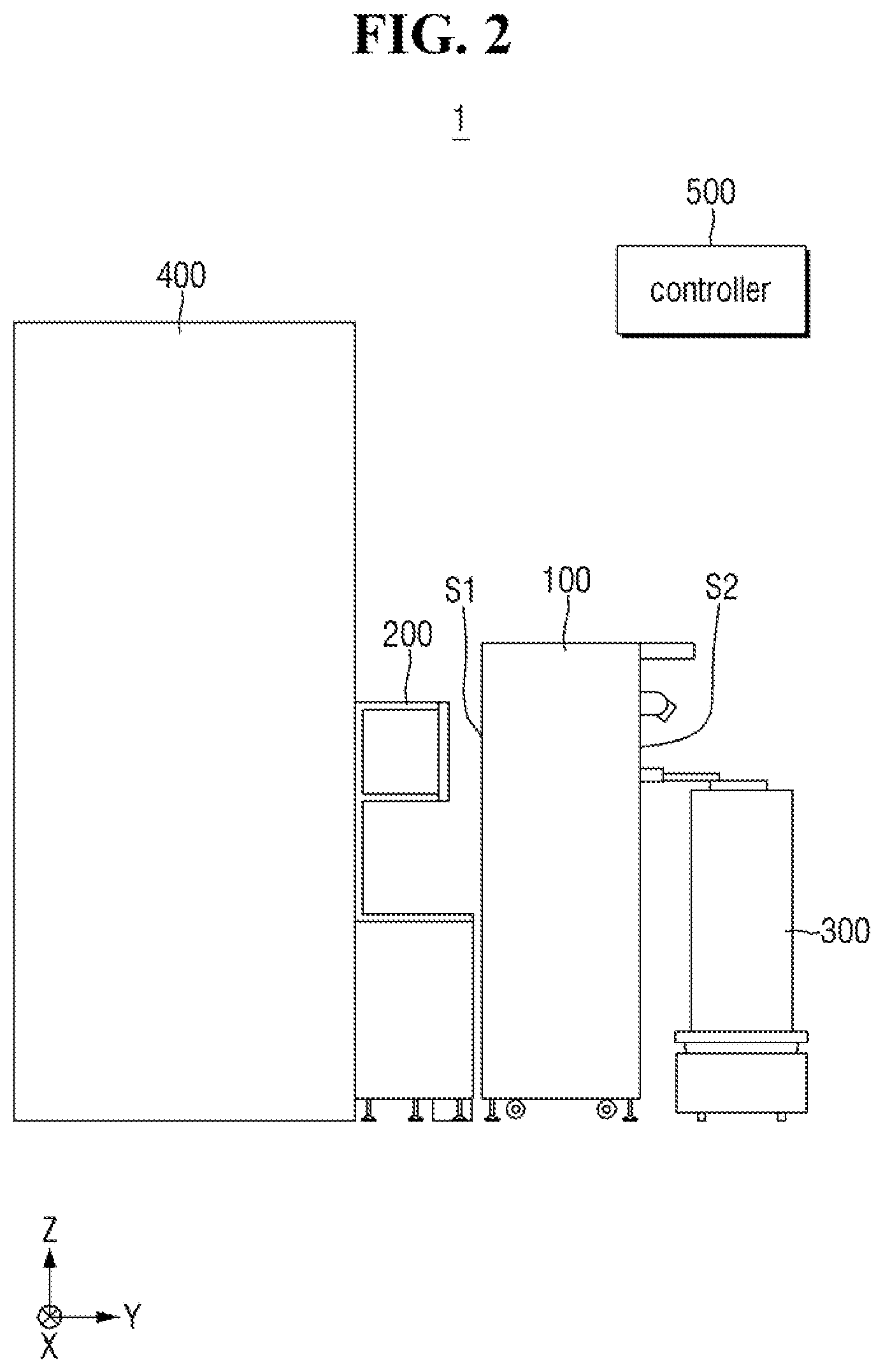 Patent US12365095 Figure 2 – Loader device and substrate transport system
