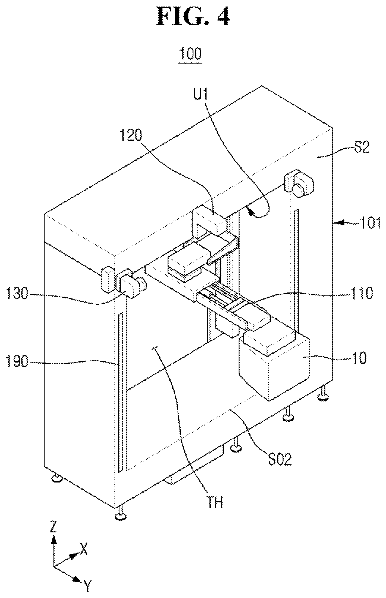 Patent US12365095 Figure 4 – Loader device and substrate transport system