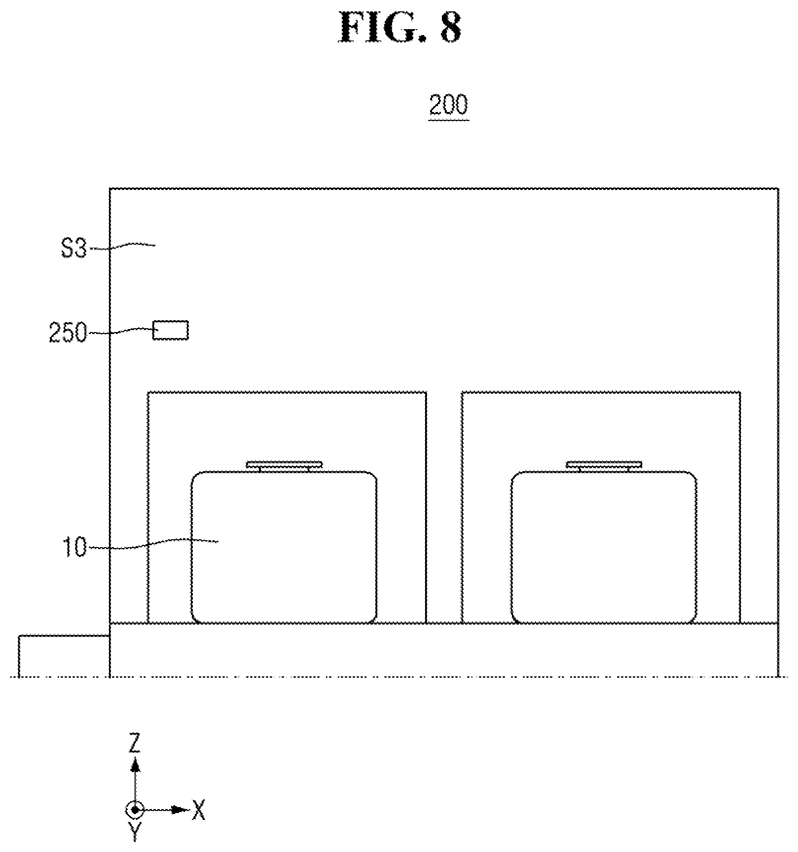 Patent US12365095 Figure 8 – Loader device and substrate transport system