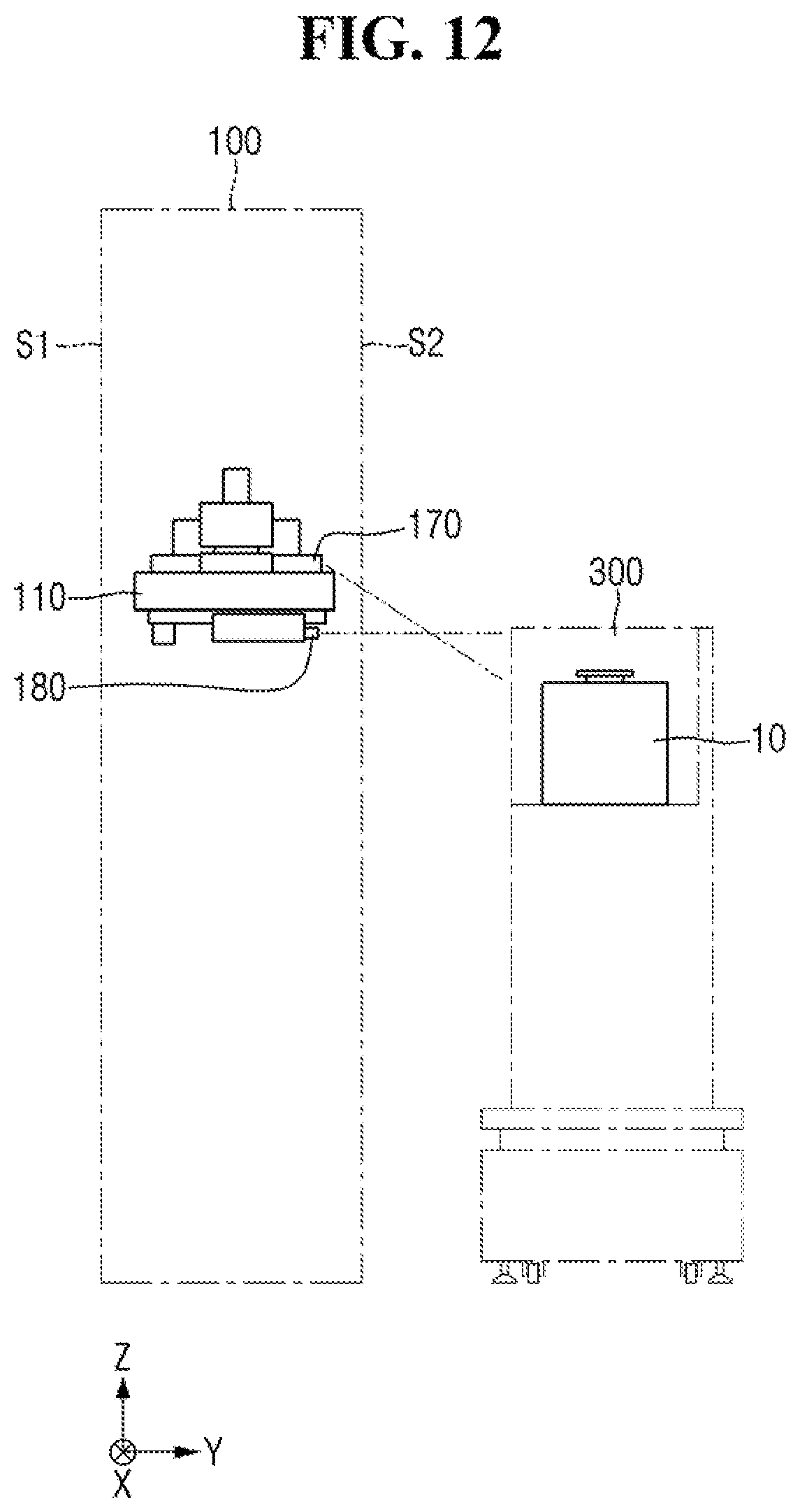 Patent US12365095 Figure 12 – Loader device and substrate transport system