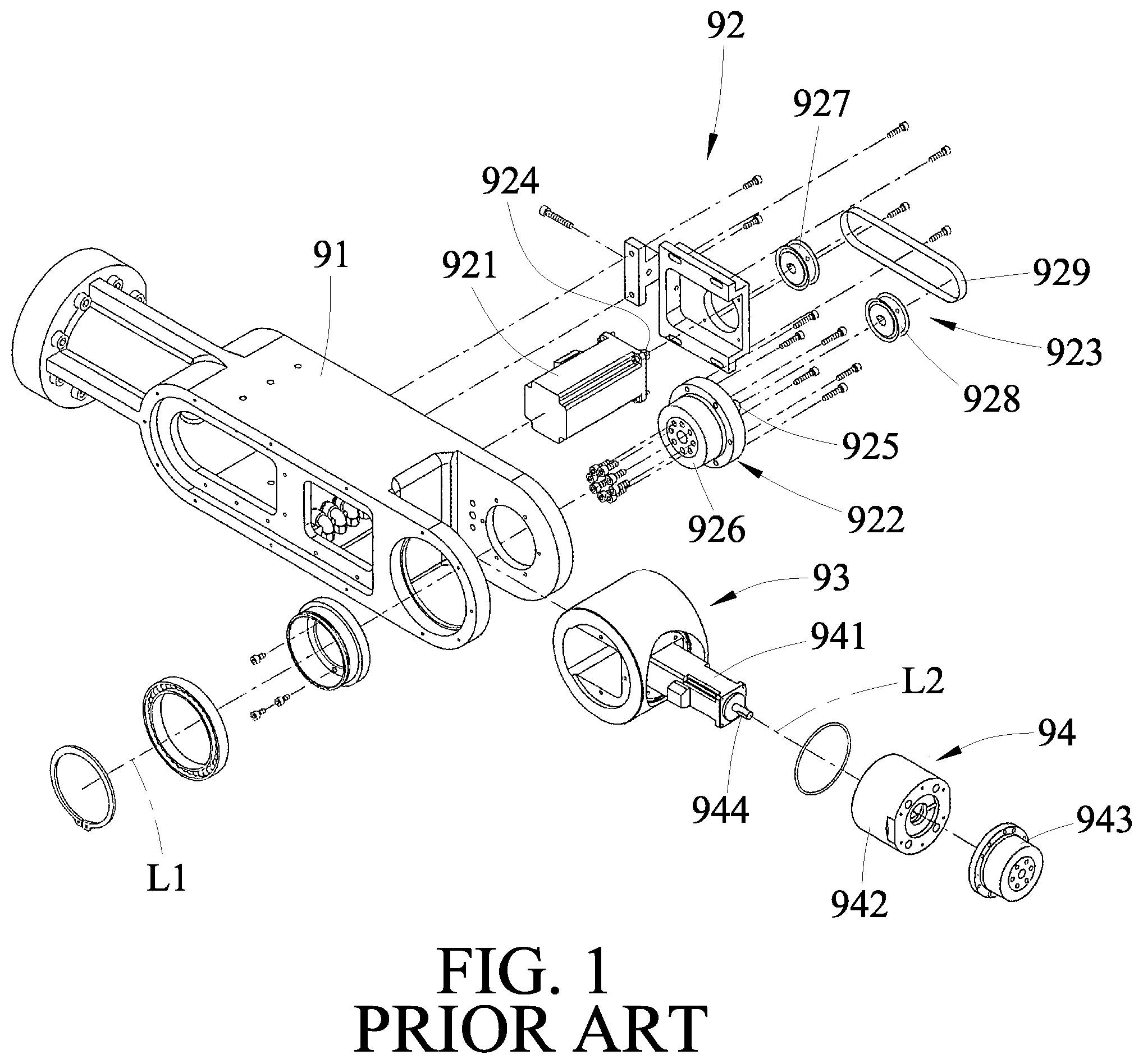 Patent US12365101 Figure 1 – Wrist mechanism for a mechanical arm