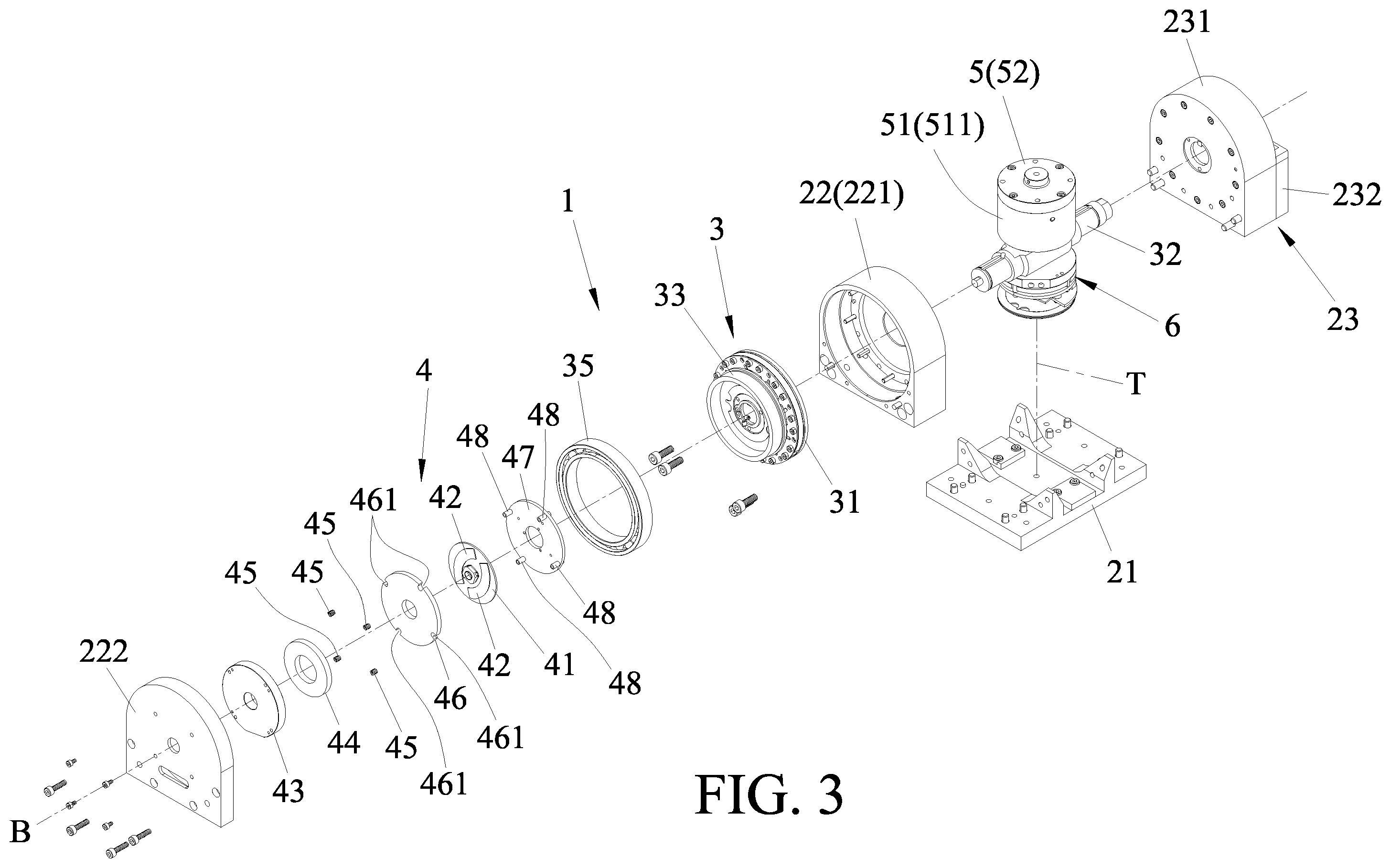 Patent US12365101 Figure 3 – Wrist mechanism for a mechanical arm