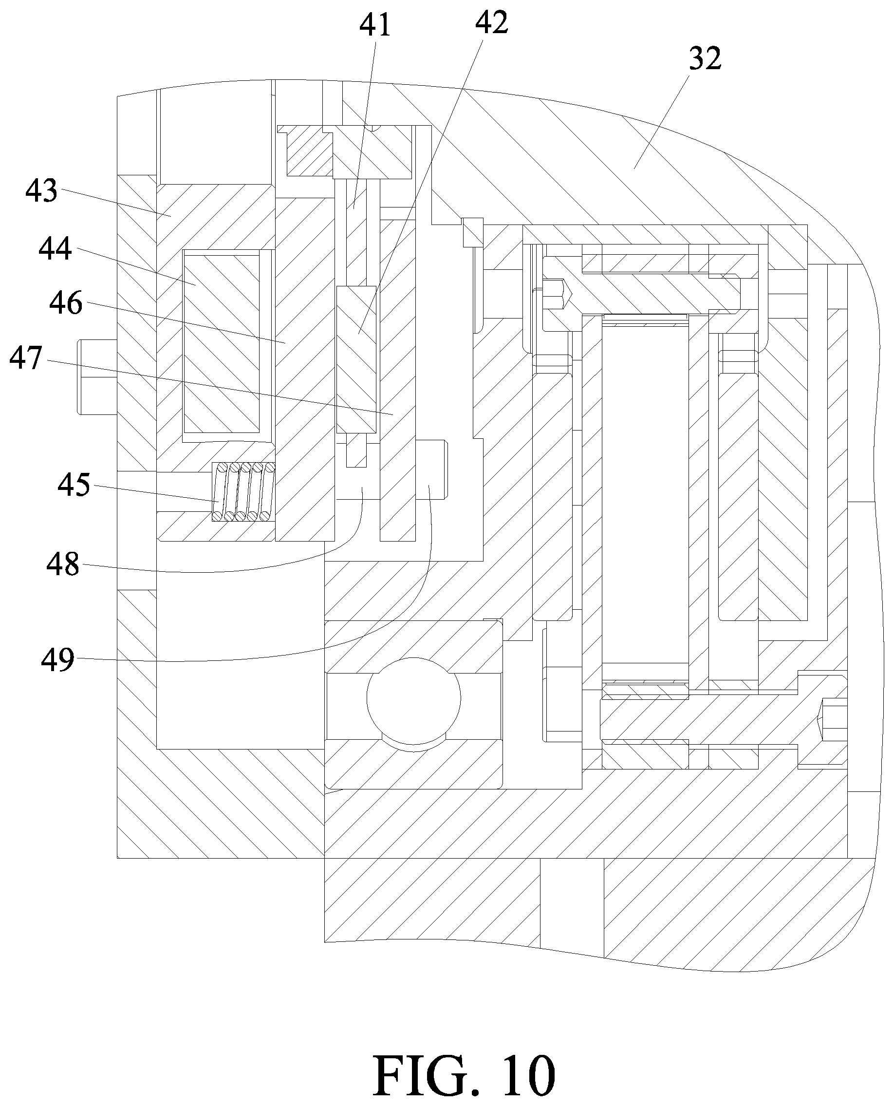 Patent US12365101 Figure 10 – Wrist mechanism for a mechanical arm