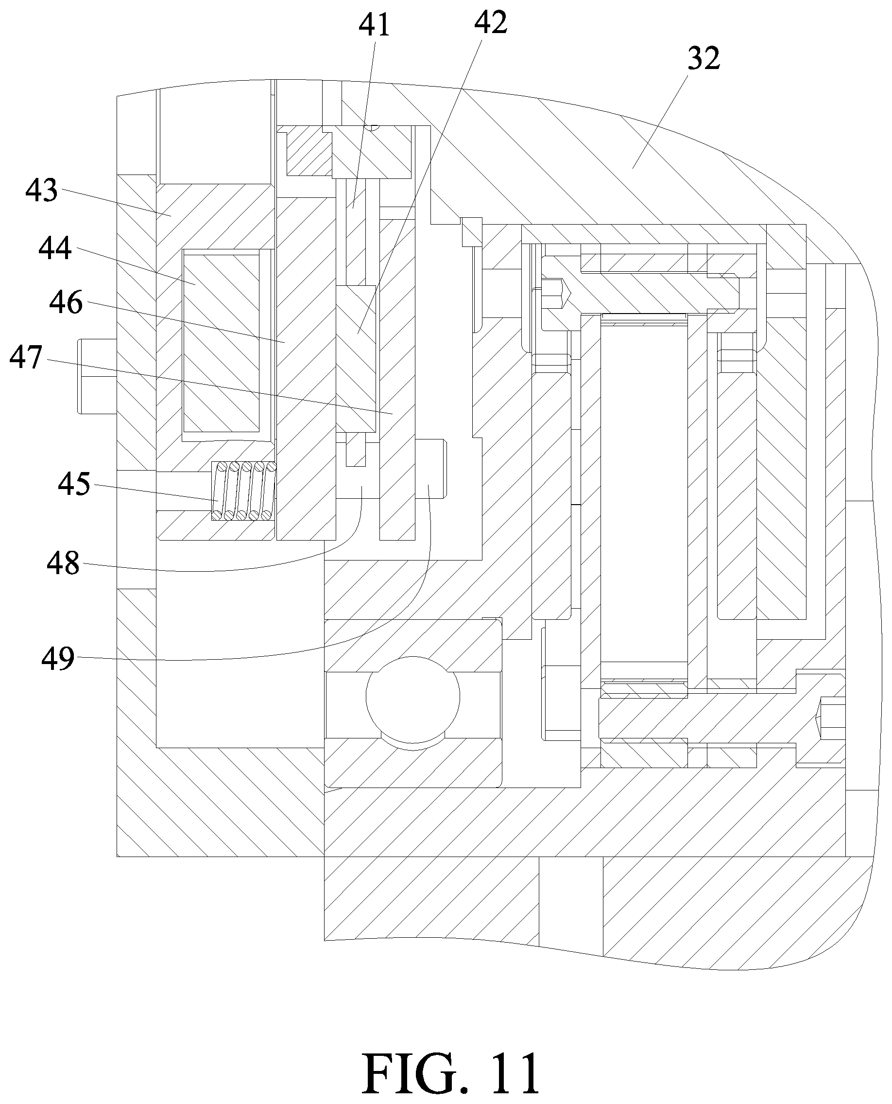 Patent US12365101 Figure 11 – Wrist mechanism for a mechanical arm