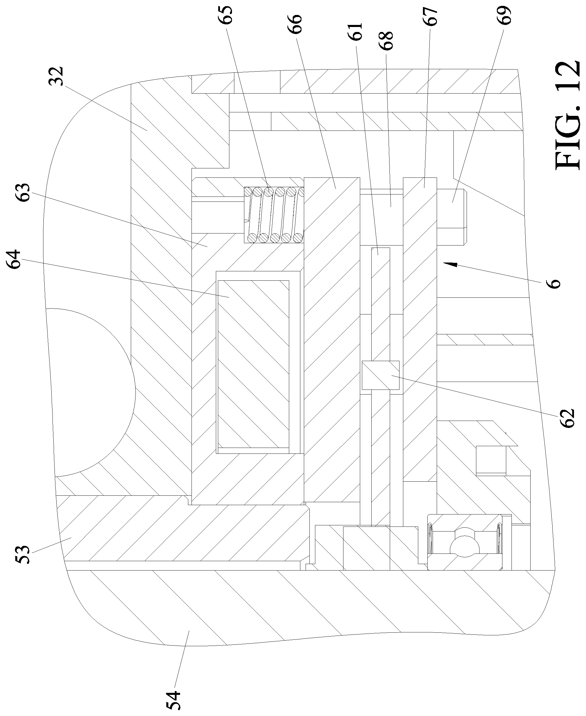 Patent US12365101 Figure 12 – Wrist mechanism for a mechanical arm