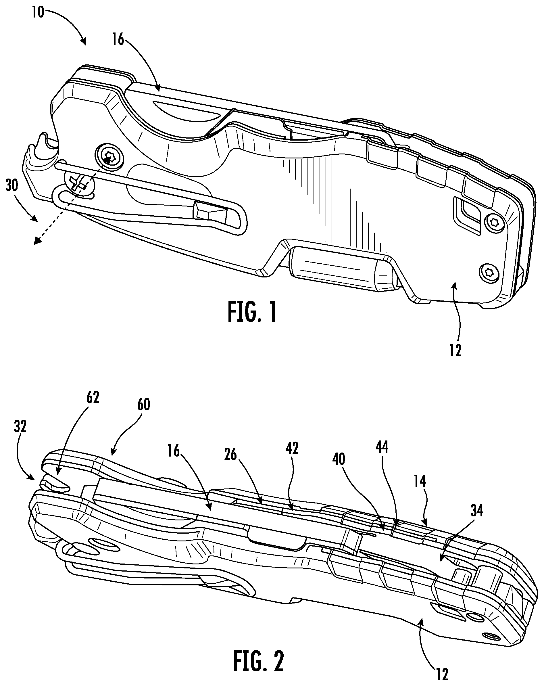 Patent US12365104 Figure 1 – Knife with blade storage