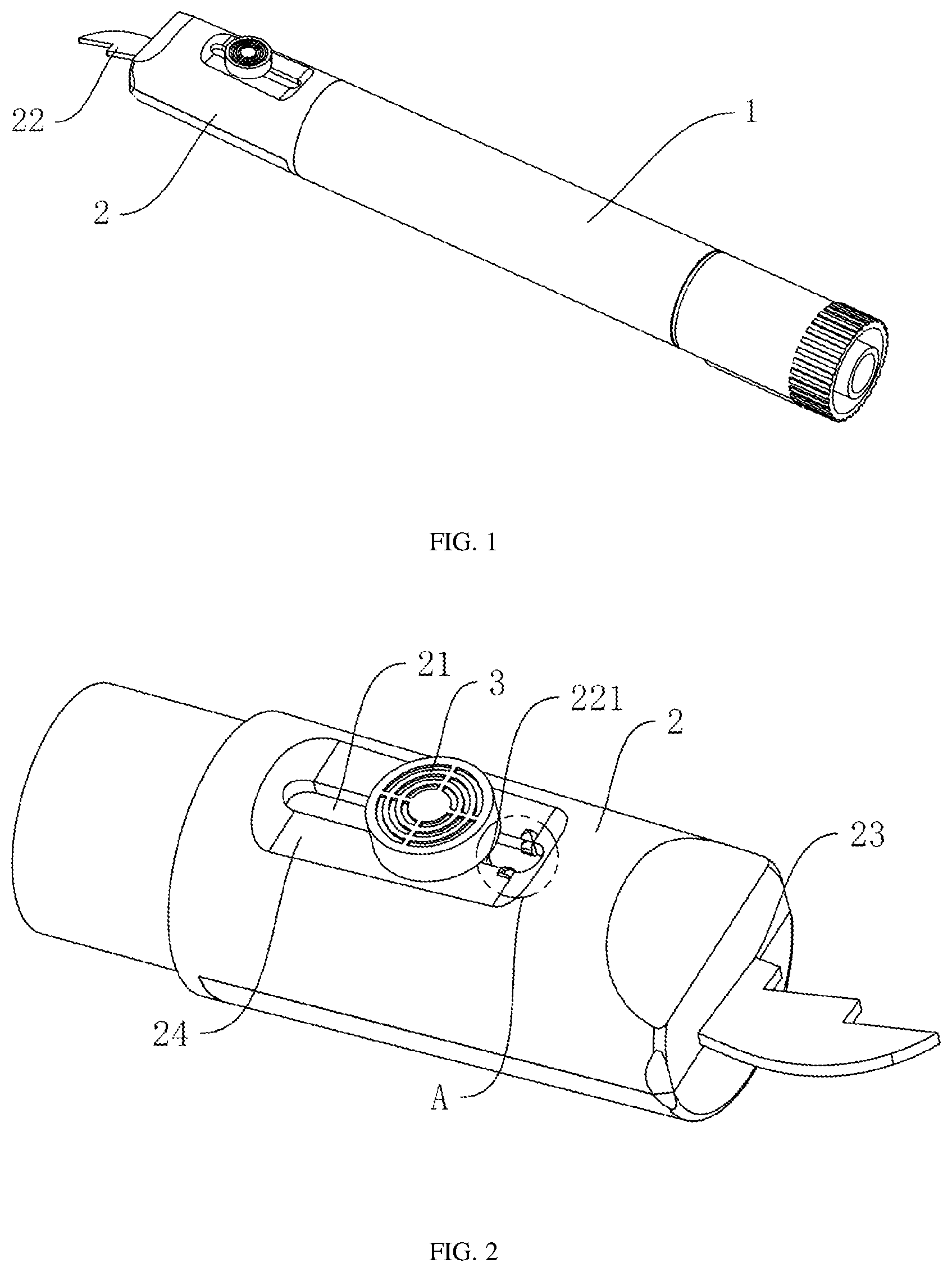 Patent US12365105 Figure 1 – Marking pen with unpacking knife
