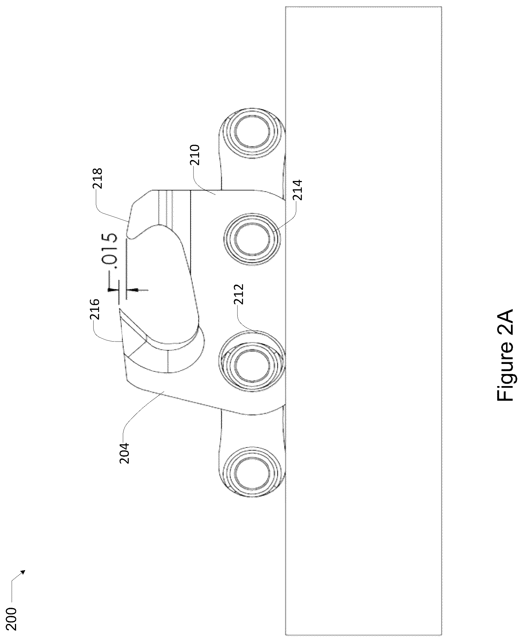 Patent US12365109 Figure 3 – Saw chain link with one or more oversized rivet holes