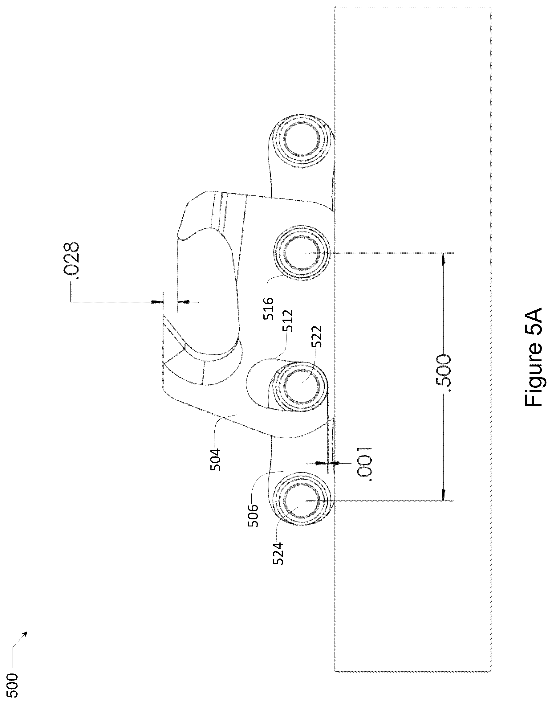 Patent US12365109 Figure 8 – Saw chain link with one or more oversized rivet holes