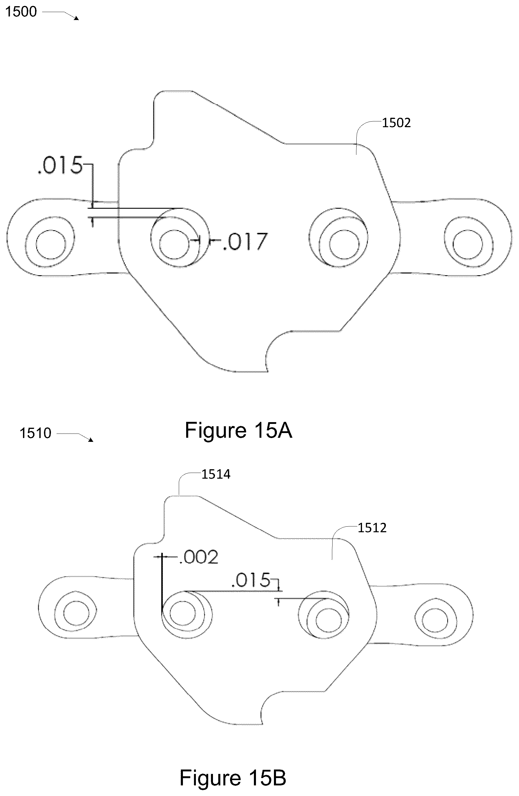 Patent US12365109 Figure 20 – Saw chain link with one or more oversized rivet holes