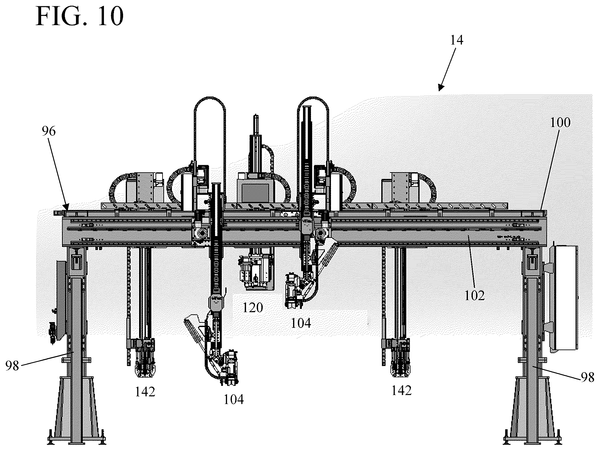 Patent US12365110 Figure 10 – Automated wall frame assembly system